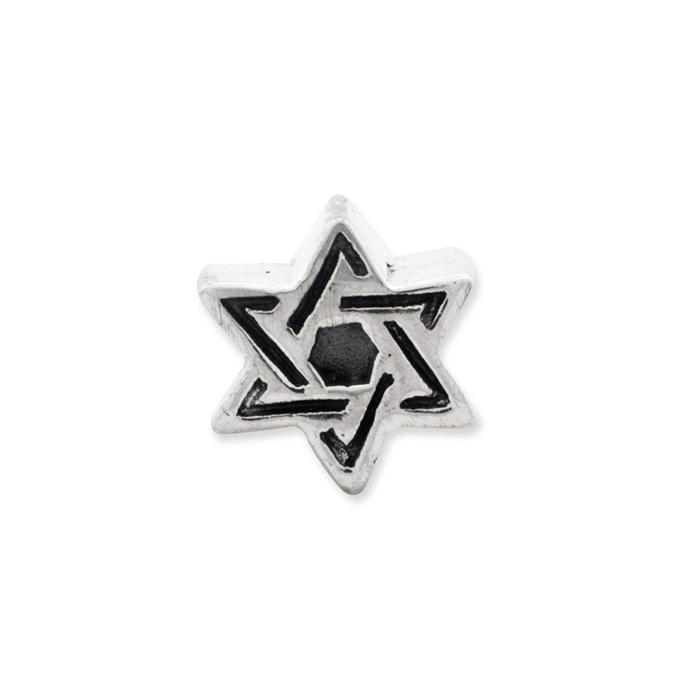 925 Sterling Silver Star of David Bead for Kids - Hypoallergenic Religious Jewelry - Perfect for Baptism, First Communion & Hanukkah Gifts