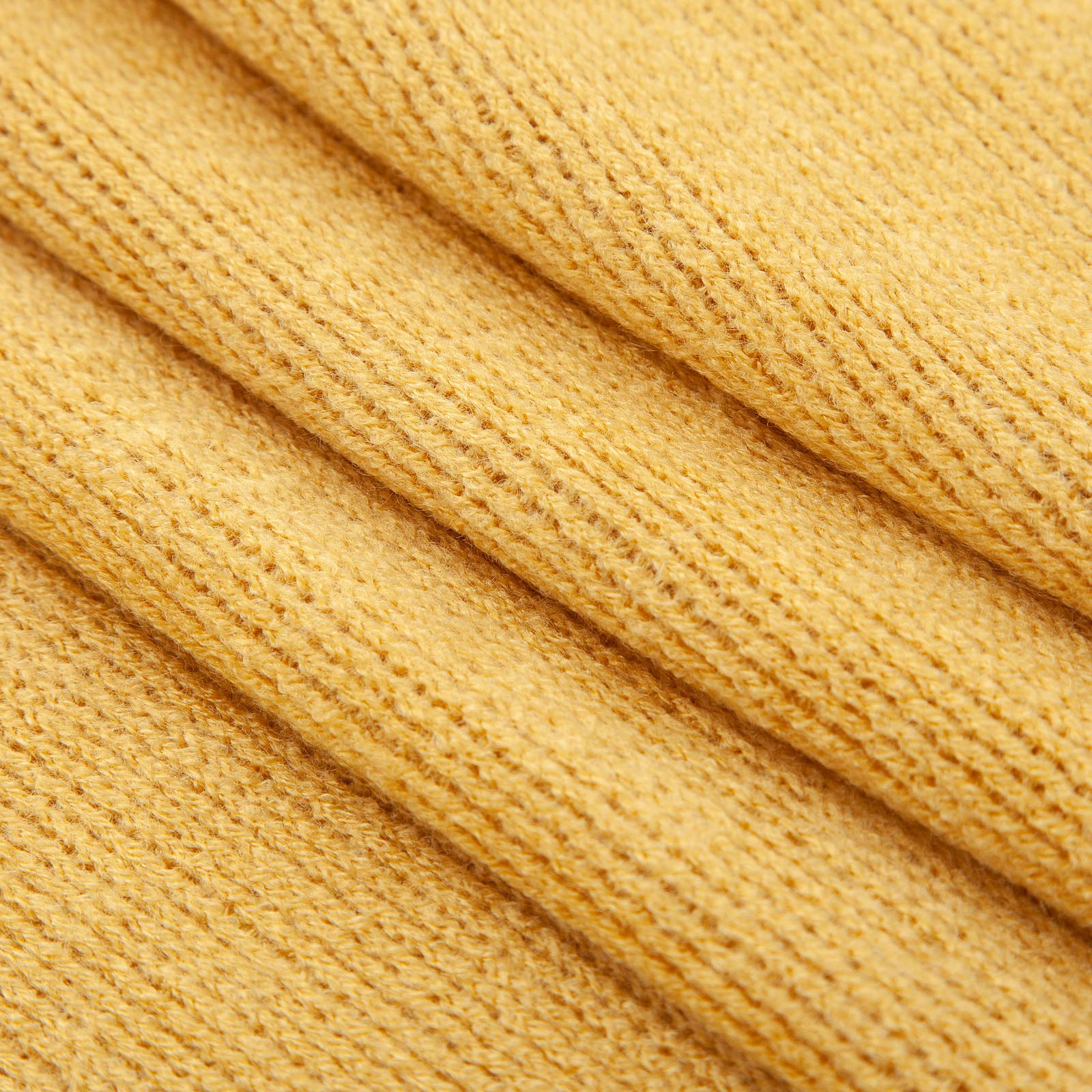 Vonty Mustard Yellow Knitted Blanket with Tassels Fringe - 50x60 Inch Super Soft Knit Throw Blanket - Farmhouse Decorative Lightweight Blanket for Couch, Sofa, Bed - Perfect for Cozy Evenings, Home Decor & Gift Giving