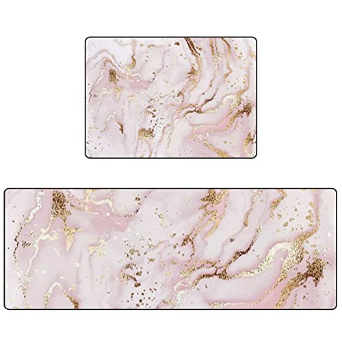 Liquid Marble Painting Gold Pink