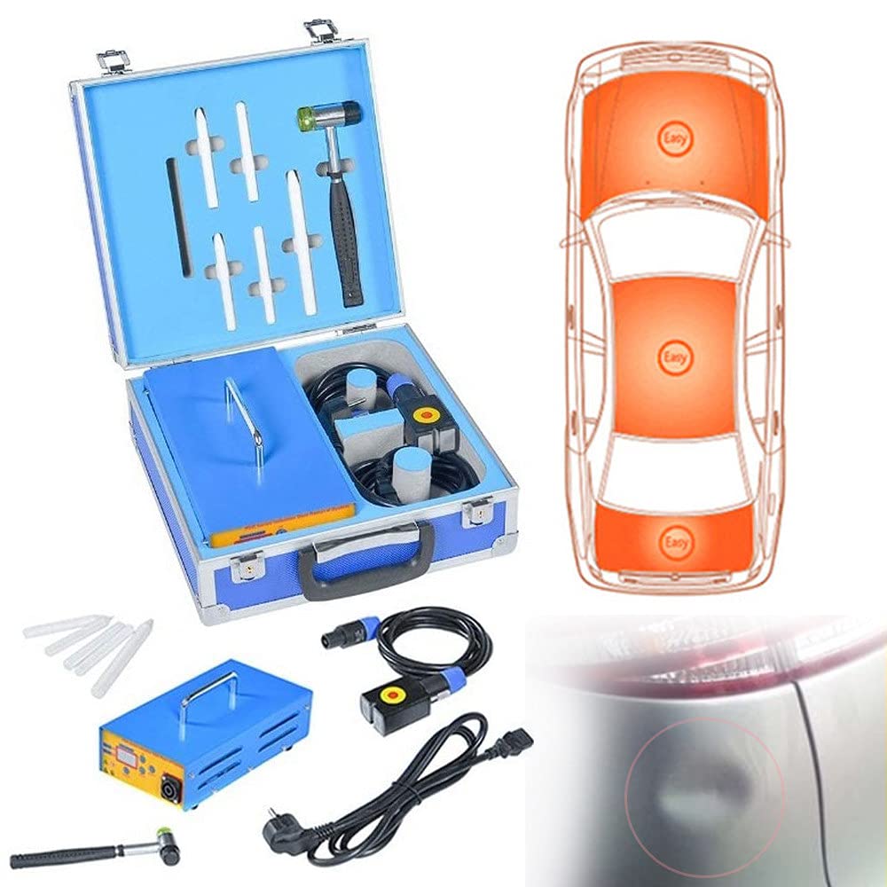 Paintless Dent Repair Kit - Auto Body Dent Removal Tool with Hotbox Induction Heater for Car Dents, Minor Dents & Hail Damage Repair | Professional DIY Car Body Repair Solution for Garage & Auto Shops