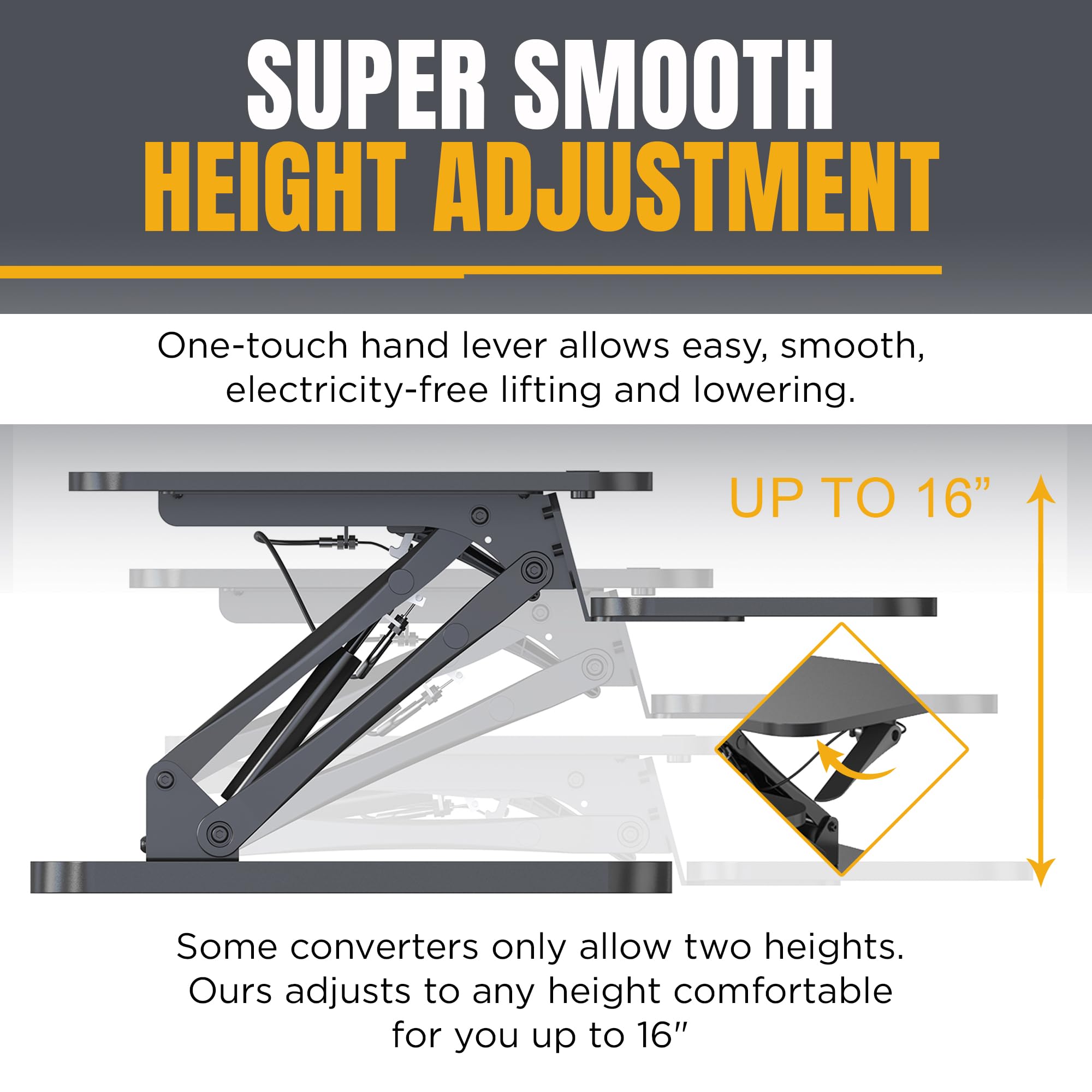 Adjustable Standing Desk Converter - 26