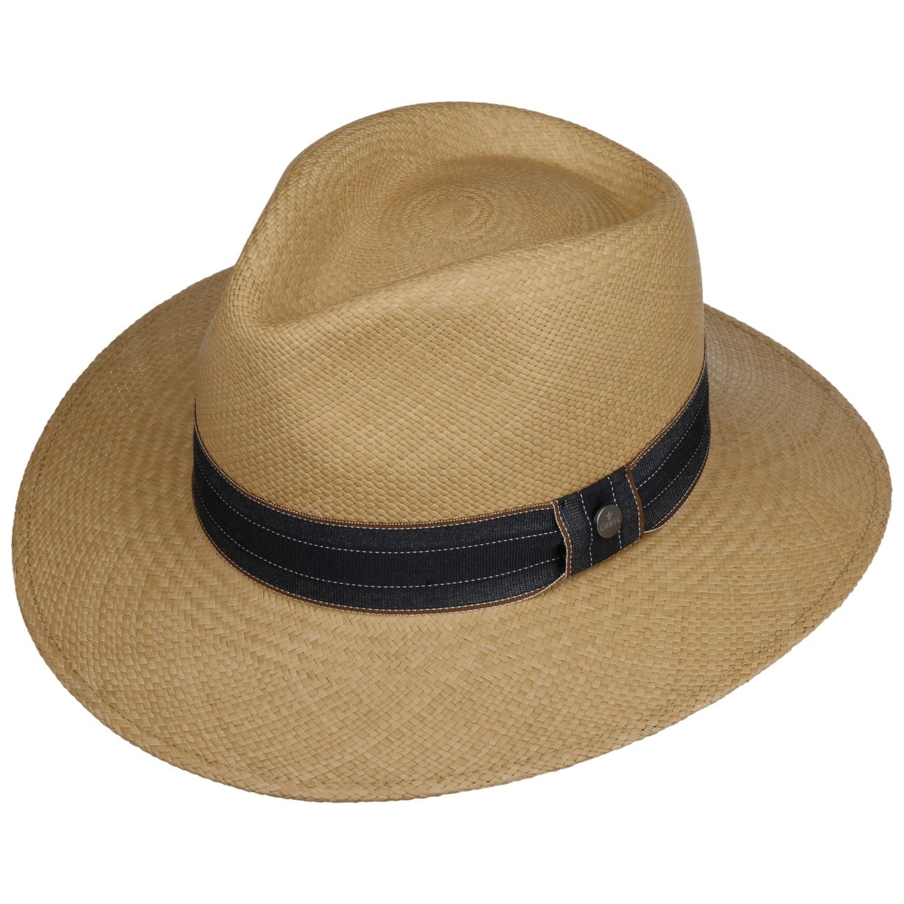 Lierys Denim Band Traveller Panama Hat - Stylish & Breathable Summer Sun Hat for Men & Women - Perfect for Beach, Travel, and Outdoor Adventures