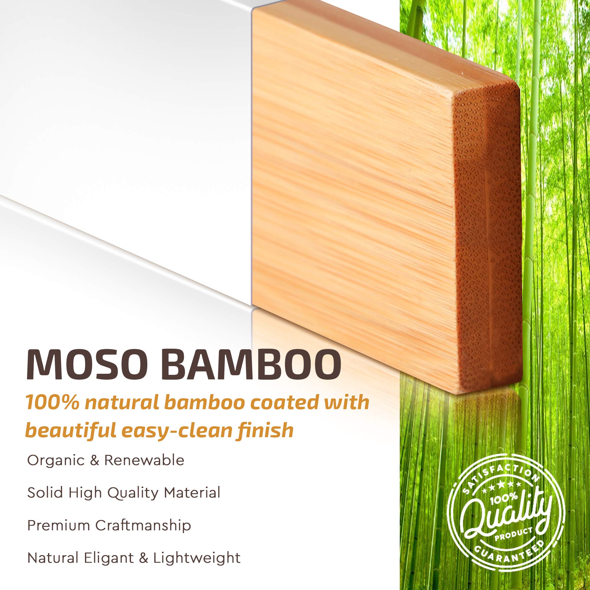 4 Pack Bamboo Drawer Dividers - 2.6