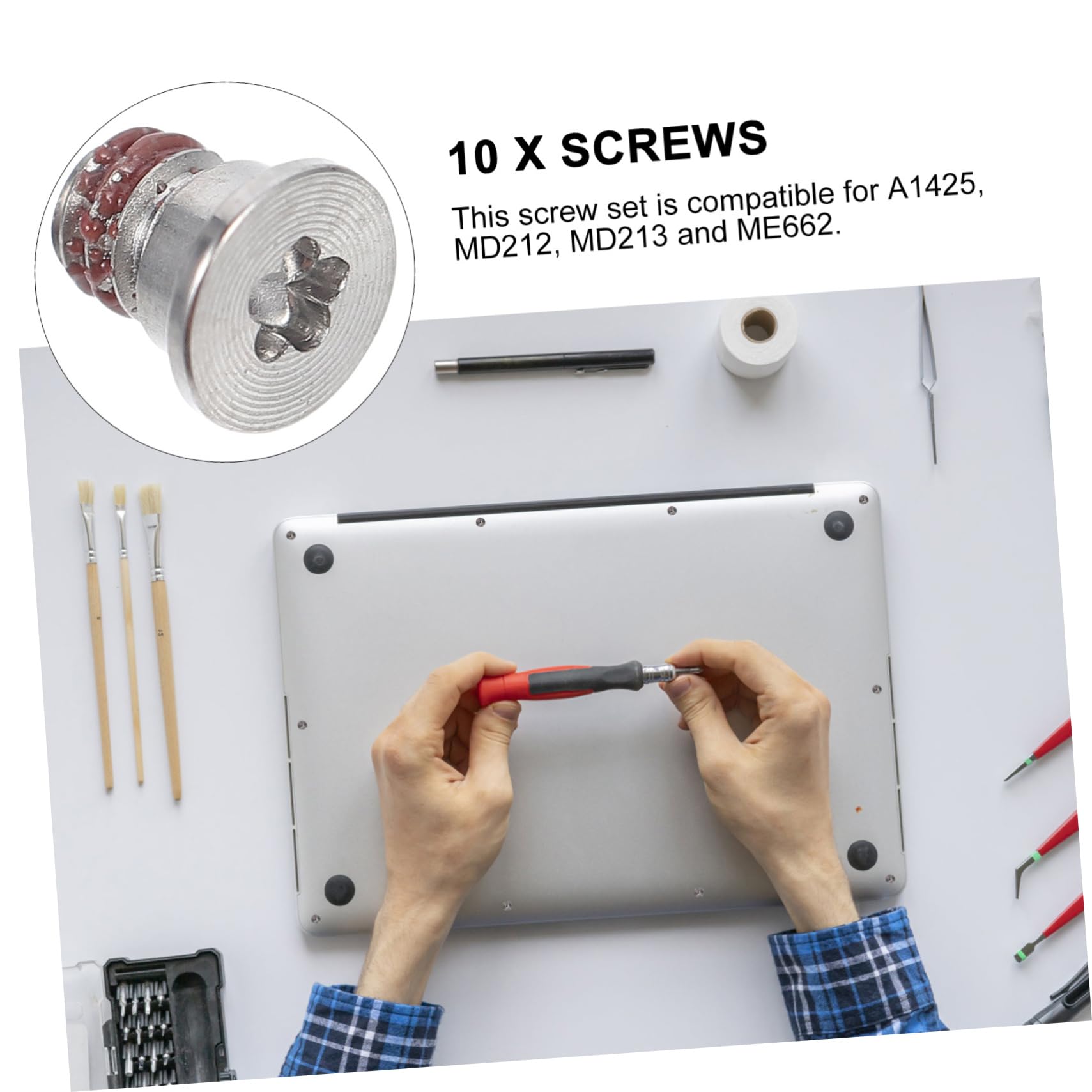 BUTIFULSIC Laptop Replacement Screw Set - Computer Bottom Cover Screws, Alloy Laptop Case Screws, Replacement Accessories for Laptop Repair and Maintenance