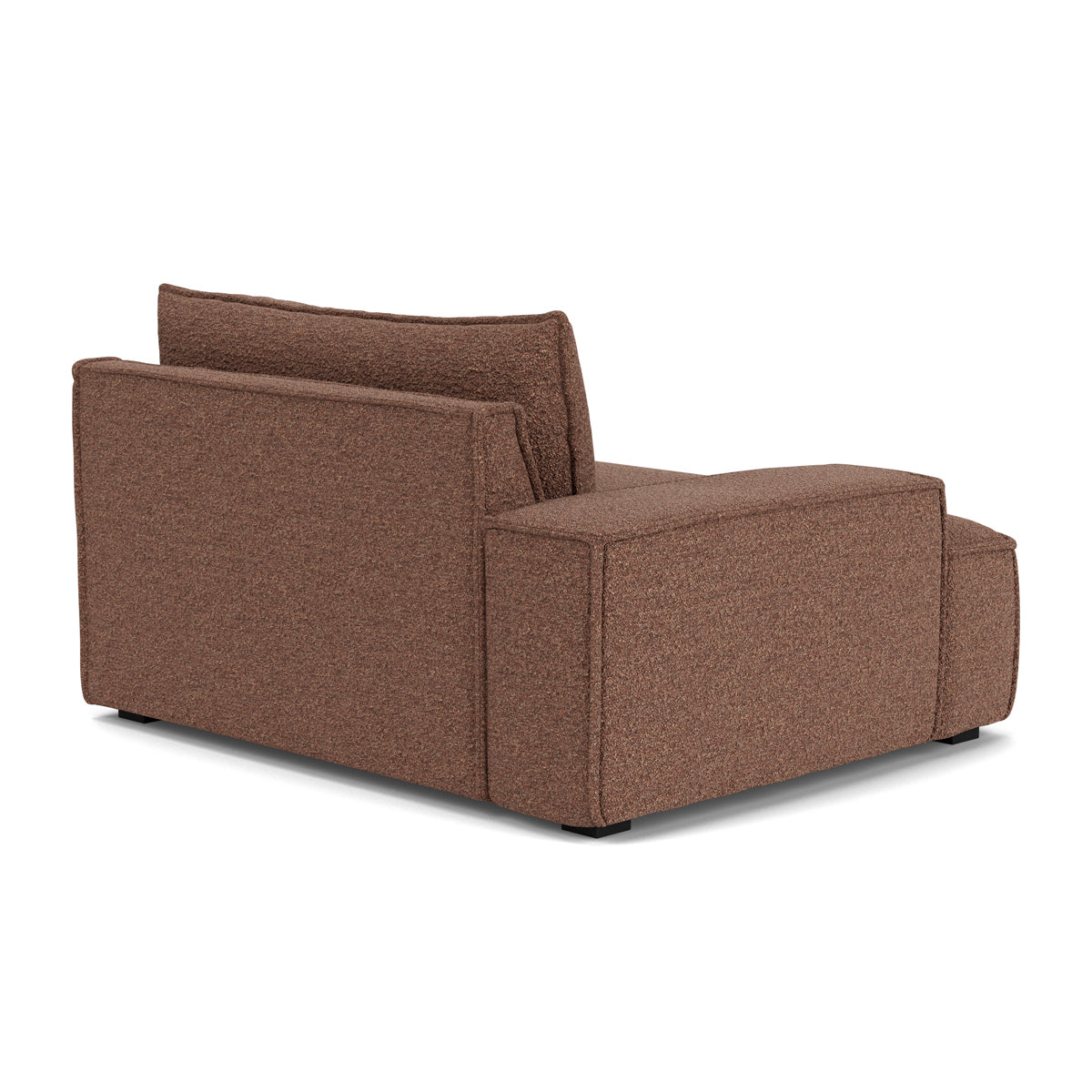 Daphne Boucle 1-Seater Left Arm Modular Sofa - Modern Compact Loveseat for Small Spaces, Apartments & Cozy Living Rooms