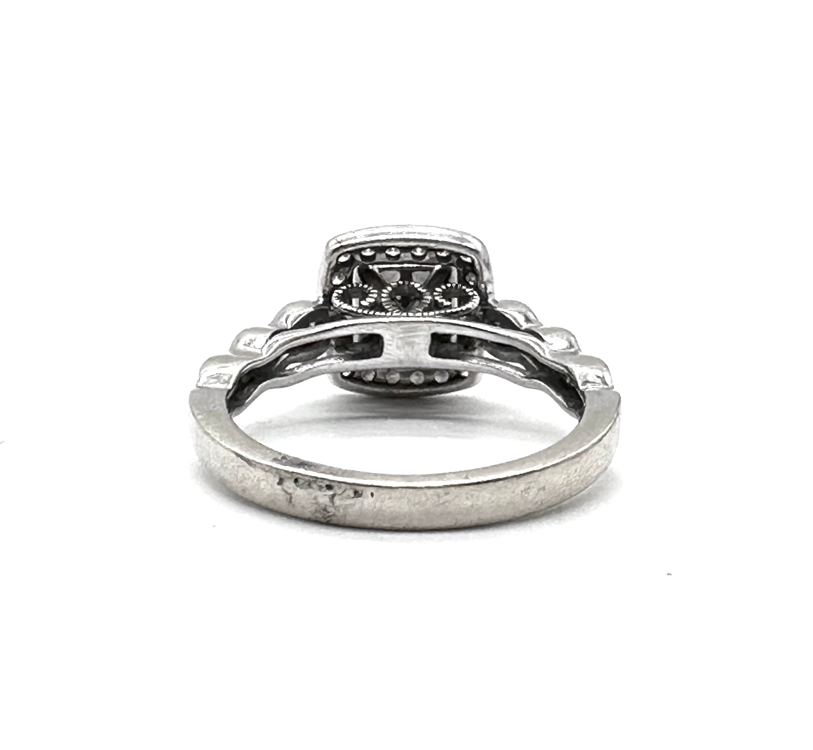 Exquisite 14K Gold Quad Diamond Milgrain Ring for Women - Vintage Inspired Wedding Band, Anniversary Gift, or Everyday Elegance Jewelry