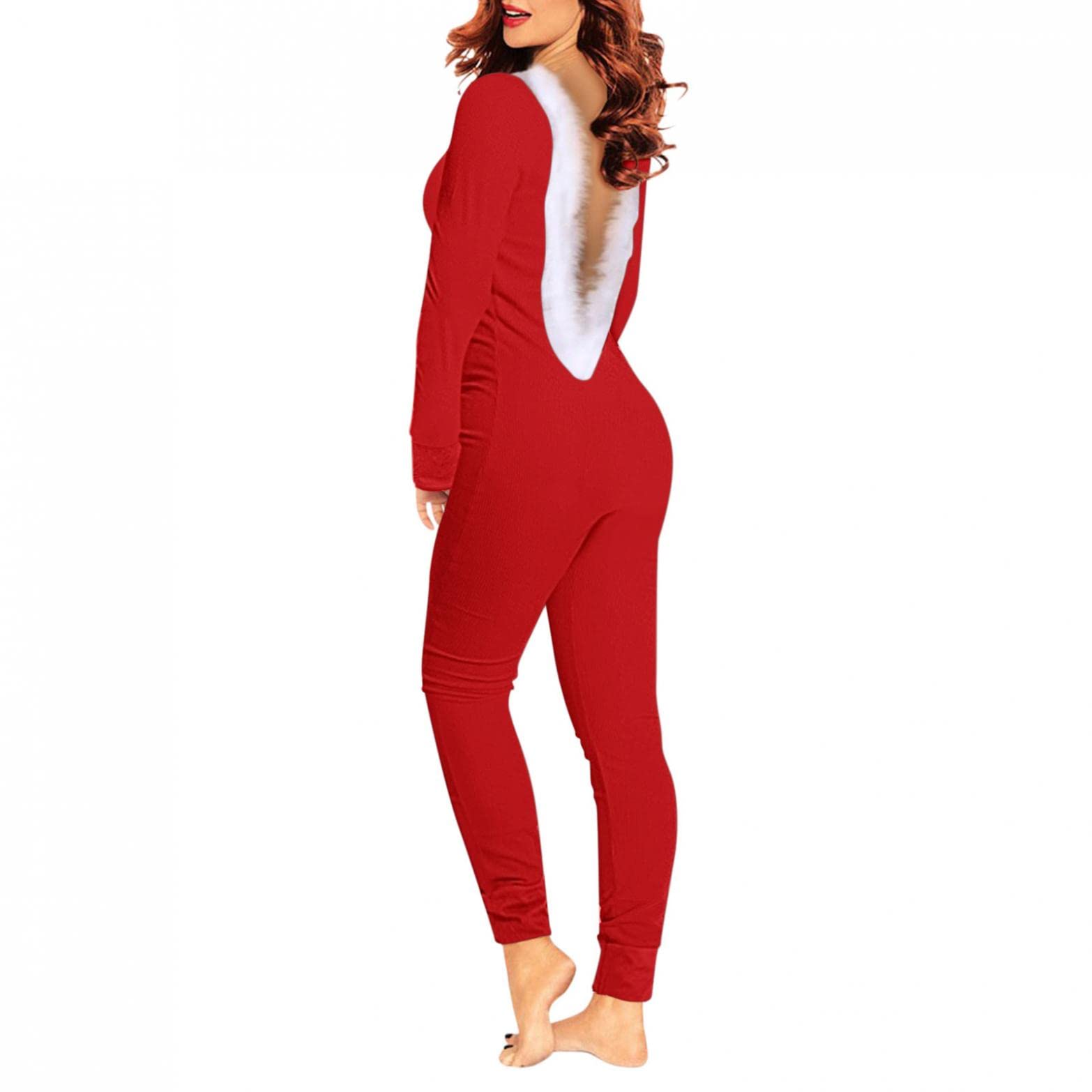 Sparkly Women's Jumpsuit | One-Piece Pajama Set | Christmas Ugly Sweater Pajamas for Women | Perfect Gift for Her | Cozy Holiday Sleepwear for Christmas Parties & Family Gatherings