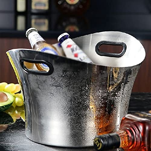 Premium Stainless Steel Ice Punch Bucket - Wine & Beer Cooler, Champagne Chiller for Parties, KTV, Bars & Home Entertaining - Keeps Drinks Cold for Hours