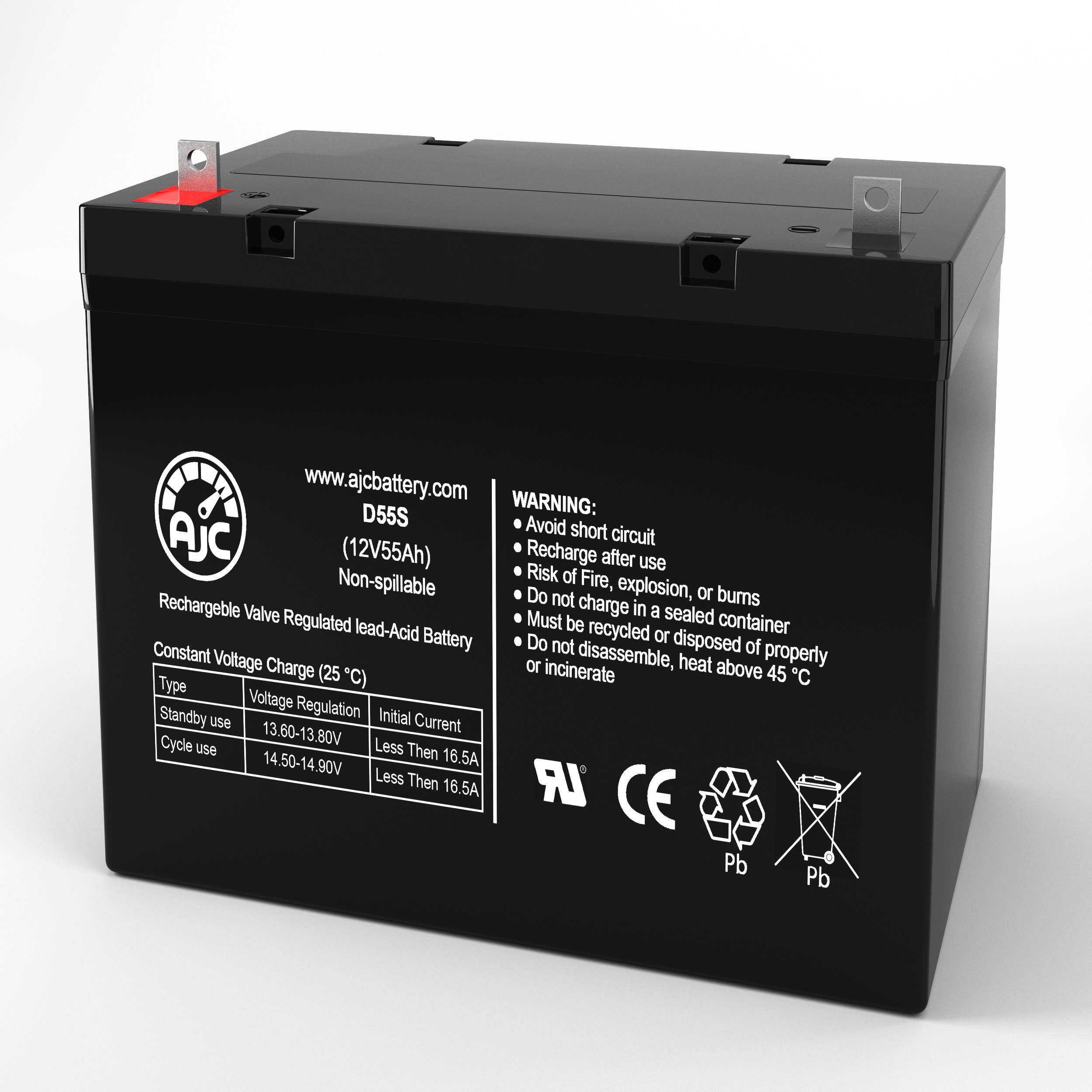 AJC 12V 55Ah Replacement Battery for ActiveCare Prowler 4 Wheel Mobility Scooter - Compatible with PROWLER3410MG20CS PROWLE Models - Perfect for Outdoor Adventures and Daily Commuting