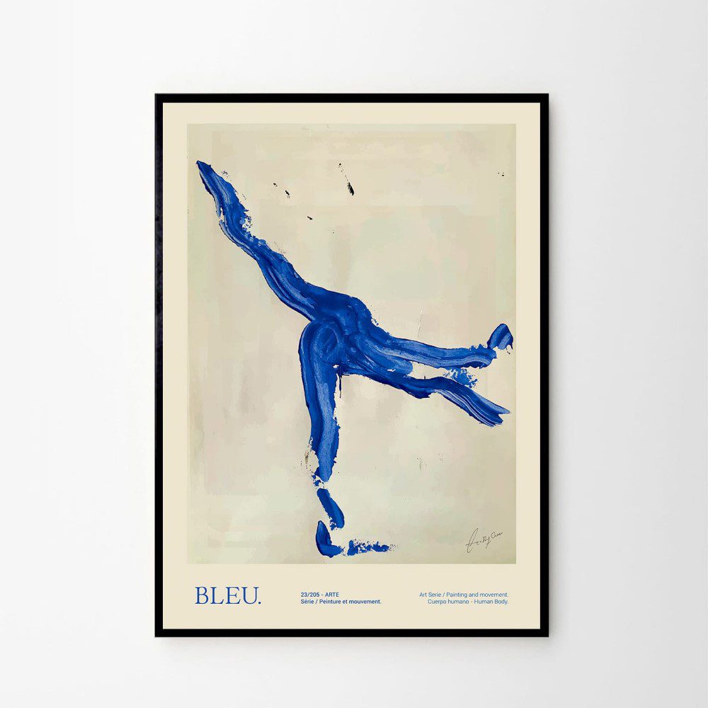 THE POSTER CLUB Lucrecia Rey Caro Blue Art Print Poster - Premium Wall Decor for Living Room, Bedroom & Office - Available in 2 Sizes (12x18 & 24x36 Inches)