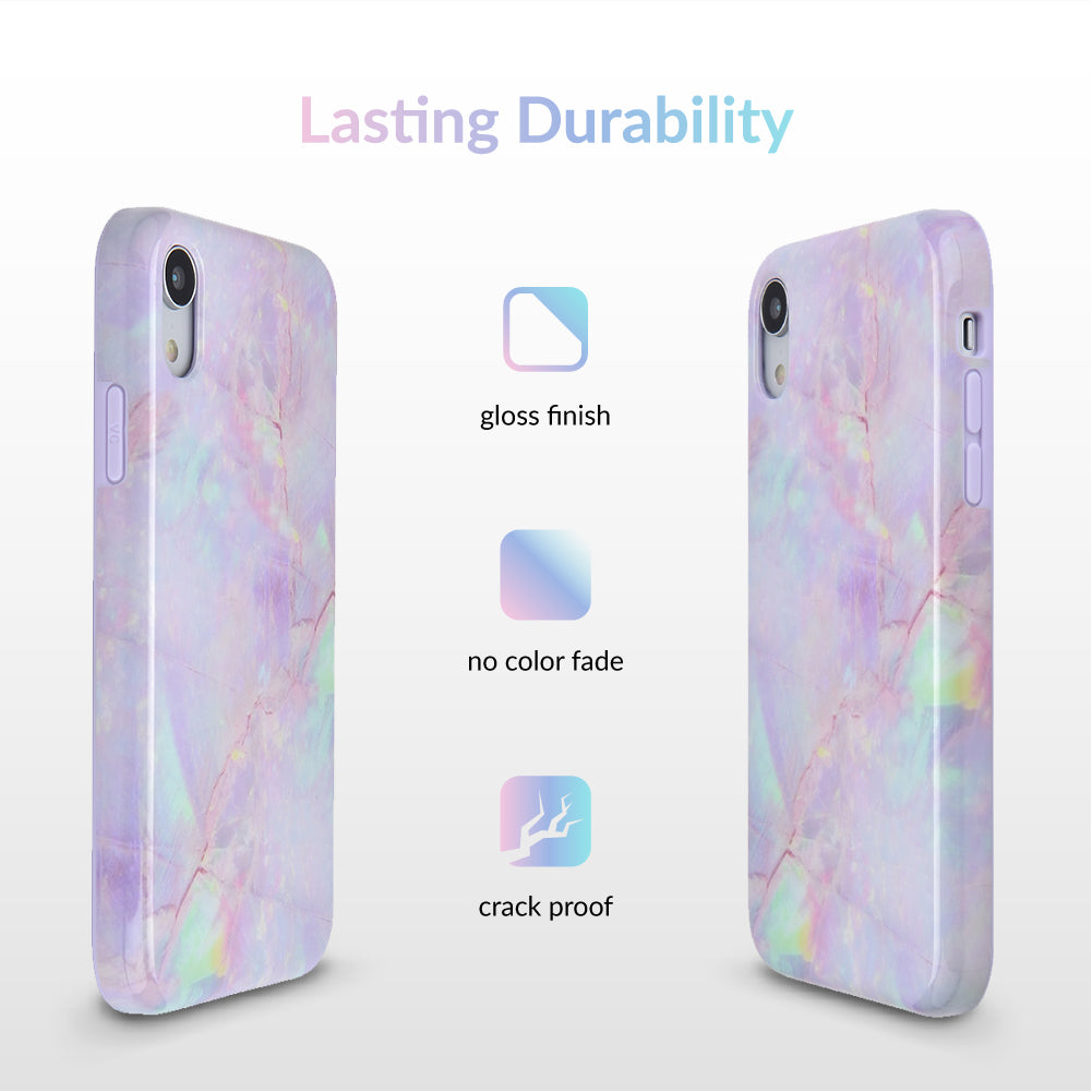 Cotton Candy Marble iPhone Case - Trendy Protective Cover for iPhone 13/14/15 Pro Max - Stylish Marble Design - Perfect for Everyday Use, Travel & Gifts