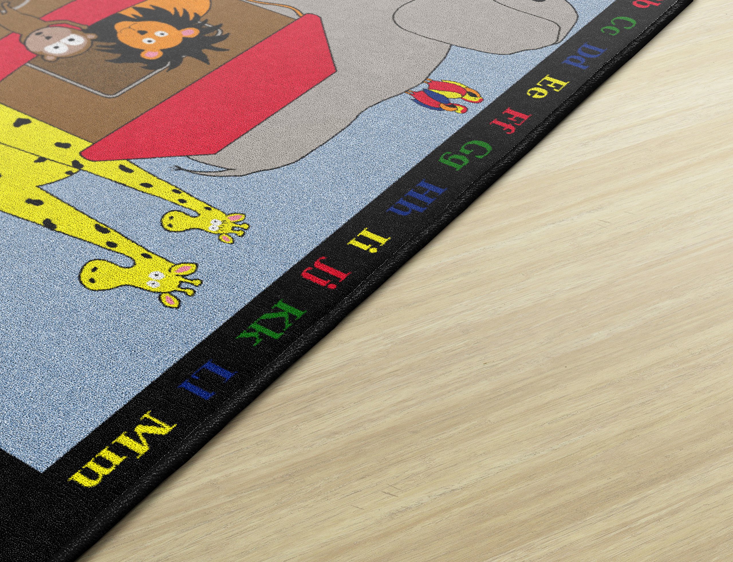 Noah's Pals Kids Area Rug 4' x 6' Rectangle - Soft Playmat for Children's Room, Learning & Play Space - Educational Carpet for Toddlers & Preschoolers - Perfect for Nursery, Classroom or Playroom Decor