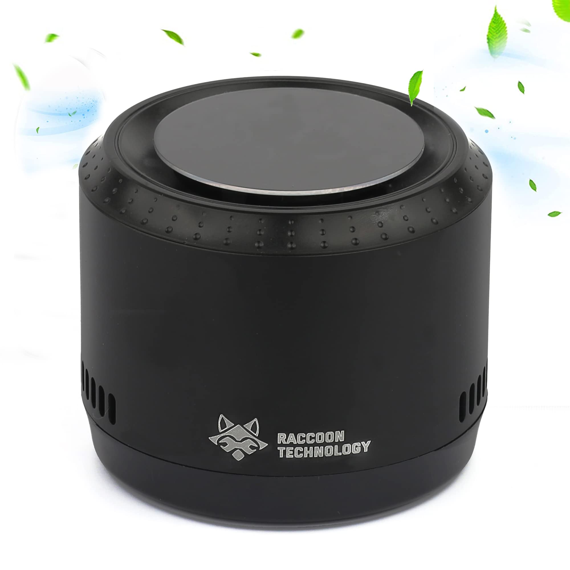 Mini Car Air Purifier with HEPA Filter - Portable Ionic Air Cleaner for Vehicles, 30DB Ultra Quiet, USB Powered with LED Light (Black) - Perfect for Cars, Trucks, RVs & Office Spaces
