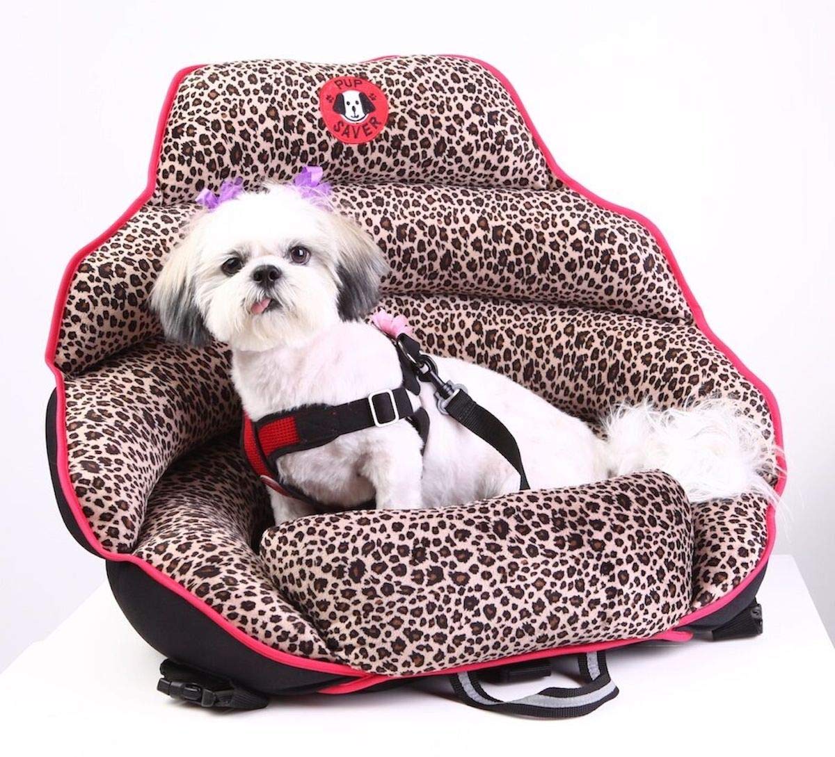 PupSaver Dog Car Seat for Small & Medium Dogs | Travel Booster Pet Safety Seat | Crash-Tested Dog Car Bed | Compatible with PupSaver Seat Belt Harness | Supports Up to 30lbs | Perfect for Road Trips & Daily Commutes