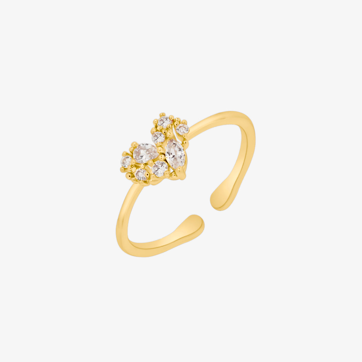 Cubic Love Heart Ring - Sterling Silver Romantic Jewelry for Women | Perfect Gift for Valentine's Day, Anniversary & Special Occasions