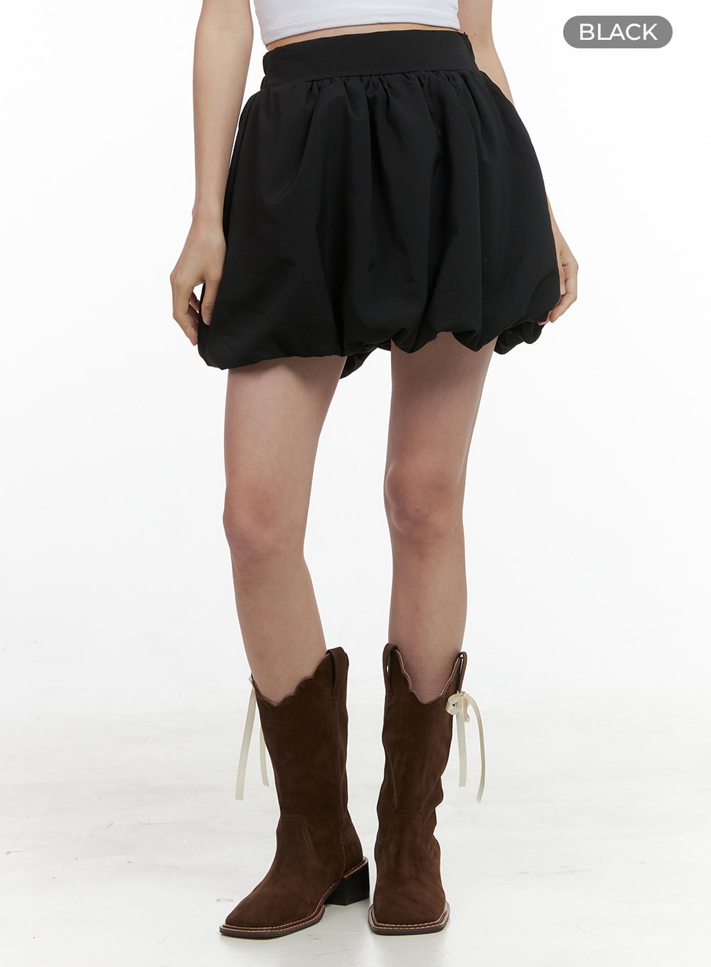 Essential Solid Polyester Mini Skirt for Women - High Waist Stretchy A-Line Skirt (OS411) | Perfect for Casual Wear, Party Outfits & Summer Fashion