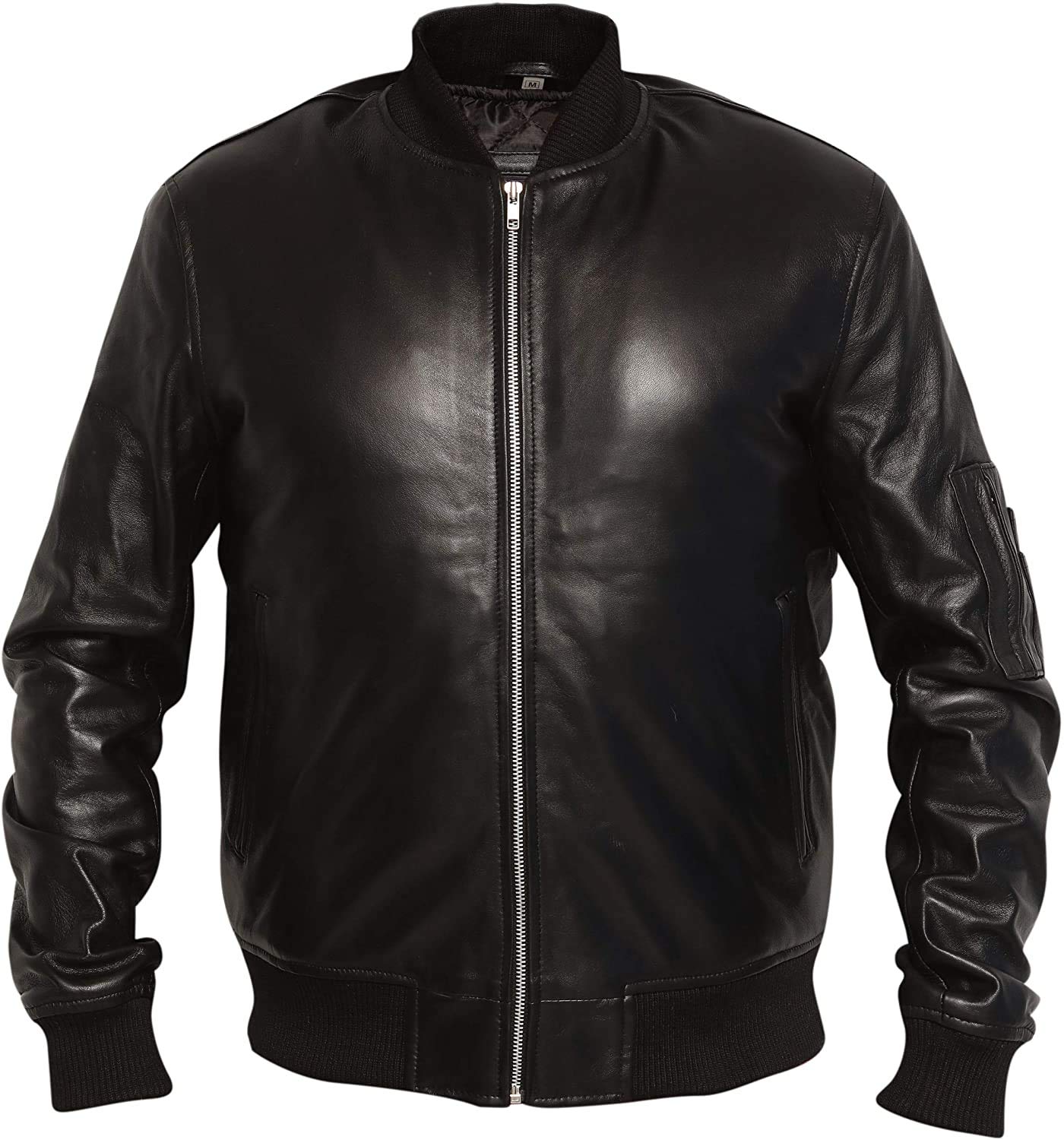 Premium RSH LeatherCraft Genuine Sheepskin MA1 Aviator Flight Jacket - Classic American Leather Bomber for Men & Women | Perfect for Motorcycle Riding, Winter Fashion & Outdoor Adventures