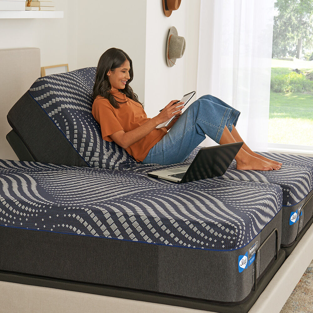 Sealy Ease 4 Adjustable Power Base - Queen Size Adjustable Bed Frame with Remote Control for Ultimate Comfort - Perfect for Back Pain Relief, Reading & Sleeping in Bedroom
