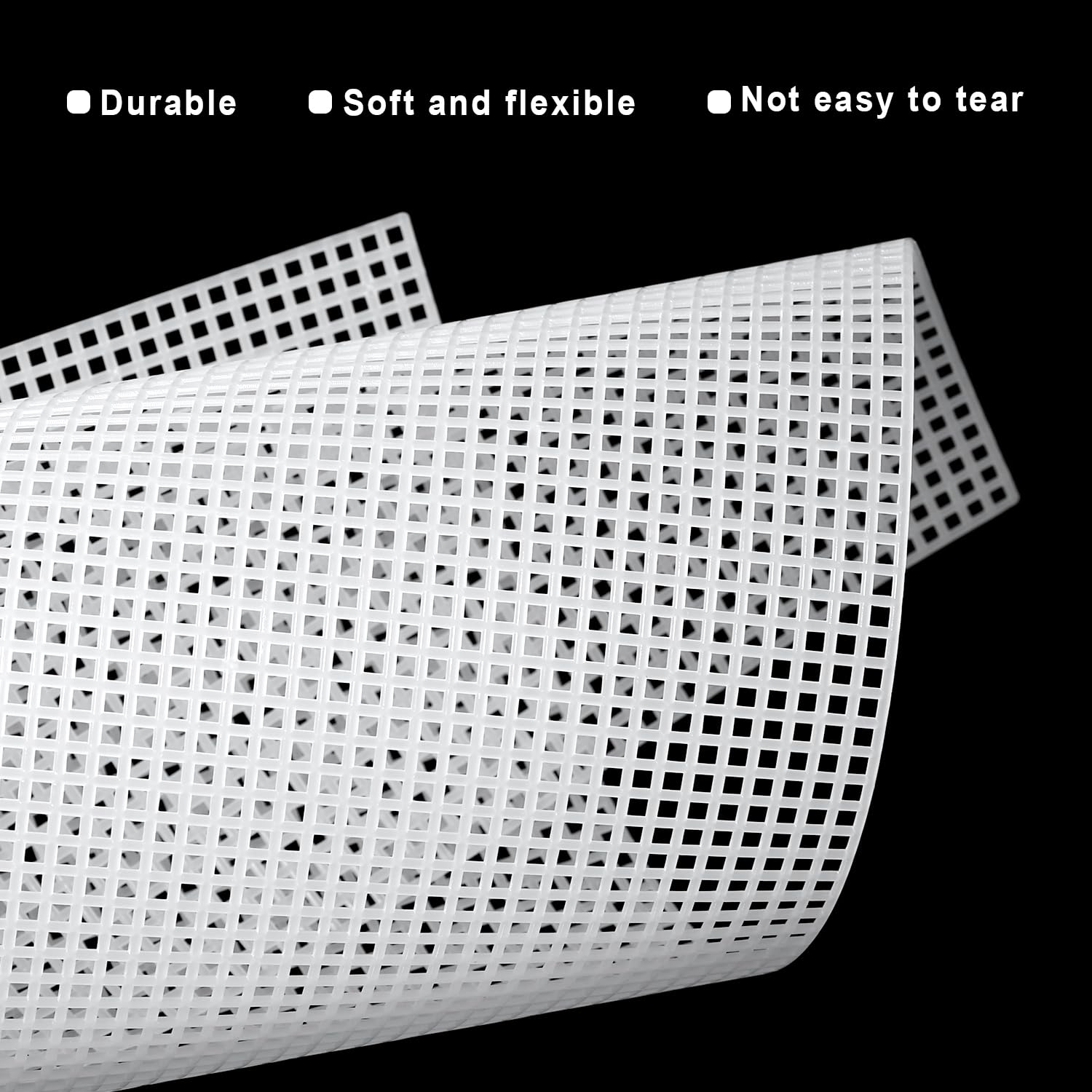 20 Sheets 7CT Clear Plastic Canvas, 13x10.2 Inch Transparent Mesh Sheets for Embroidery, Cross Stitch, Crochet & DIY Crafts - Perfect for Needlepoint, Home Decor & Handmade Gift Projects