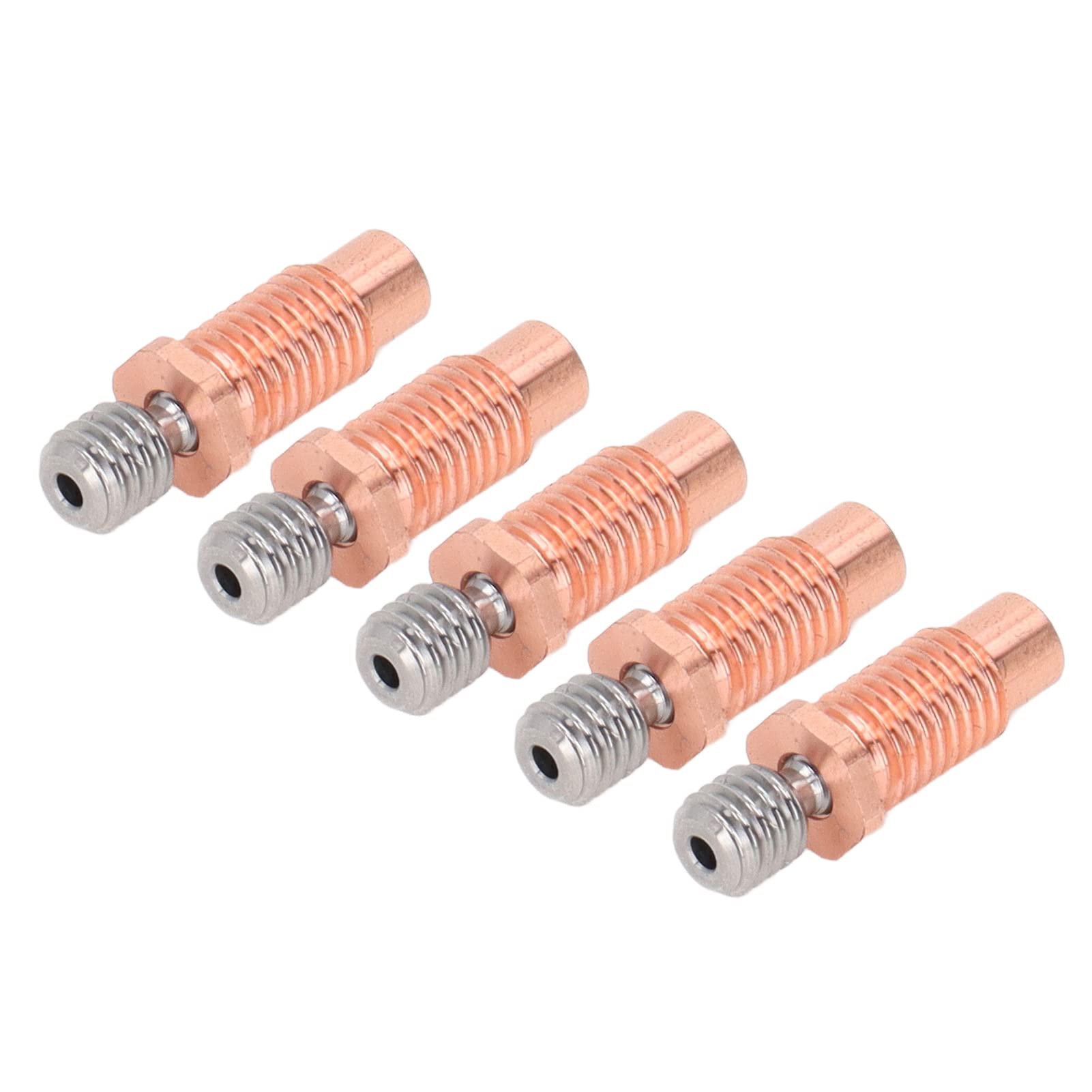 5 Pcs High Hardness Wear-Resistant Bi-Metal Throat Tube for 3D Printer - M6 & M7 Thread Heatbreak - Perfect for High-Temperature Printing & DIY Projects
