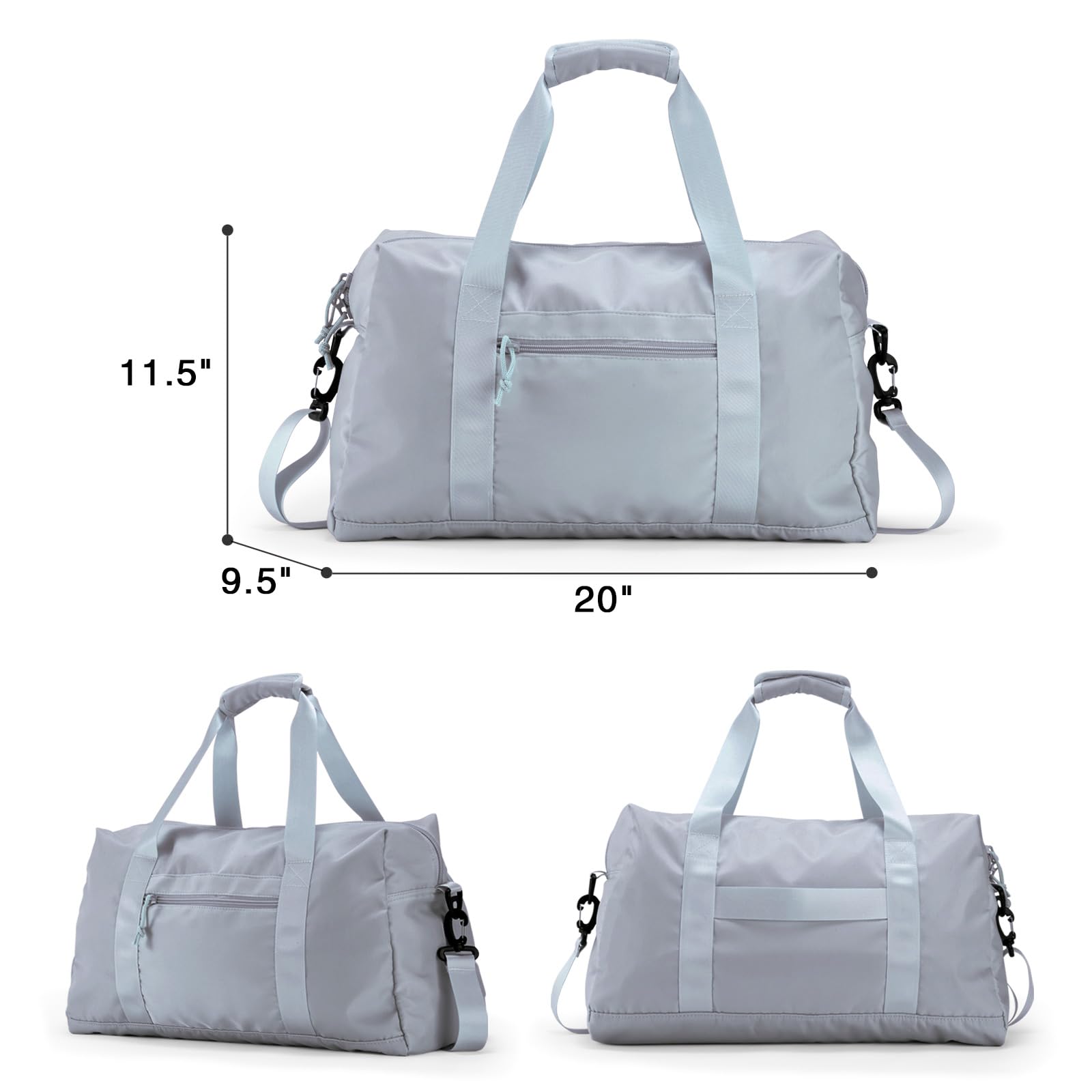 Waterproof Travel Duffle Bag for Men & Women - Large Gym Sports Weekender Bag with Wet Pocket - Carry On Tote Bag for Airplane, Workout, Beach & Weekend Getaways
