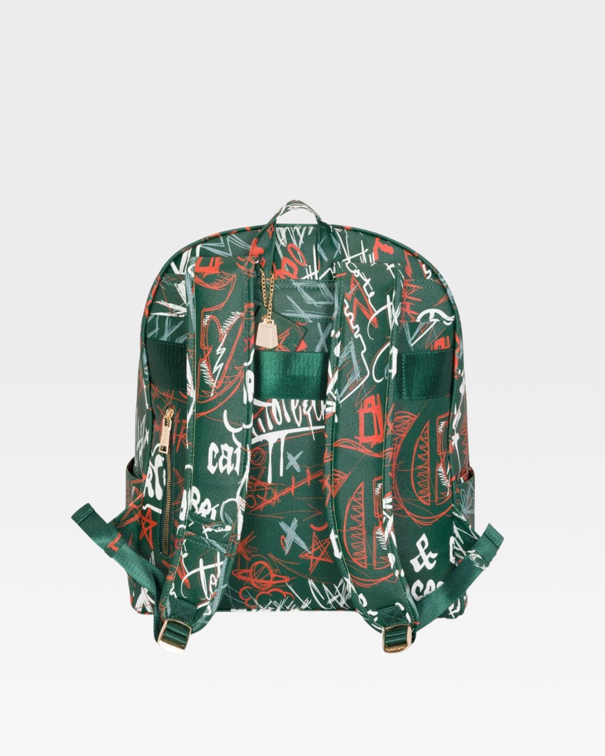 Graffiti Tombstone Roller Duffle Set - Emerald Green Luggage for Travel, Gym & Skateboarding Accessories | Water-Resistant Duffle Bag with Wheels for Urban Adventures