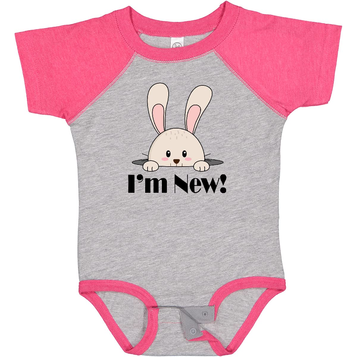 Inktastic New Baby Bunny Rabbit Baby Bodysuit - Soft Cotton Infant Onesie for Boys & Girls - Perfect for Easter, Baby Showers & Newborn Photo Shoots