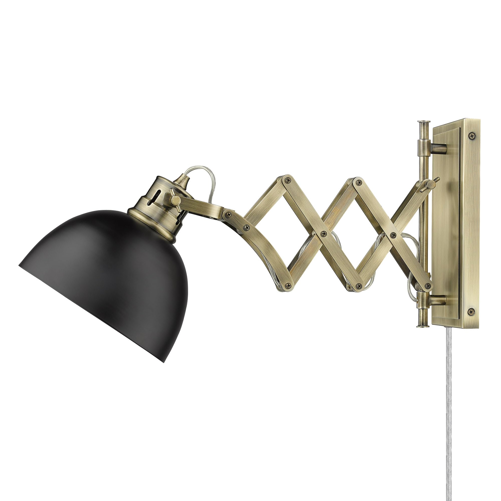 Matte Black Hawthorn 1-Light Articulating Wall Sconce with Adjustable Arm - Modern Wall Light for Foyer, Dining Room & Hallway Lighting | Dimmable LED Compatible