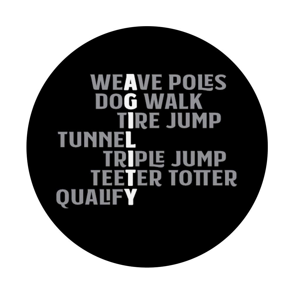 Dog Agility Trainer Gift - Custom Canine Acrostic Poem PopSockets Phone Grip & Stand for iPhone, Samsung & Tablets | Perfect for Dog Show Handlers & Agility Competition Enthusiasts