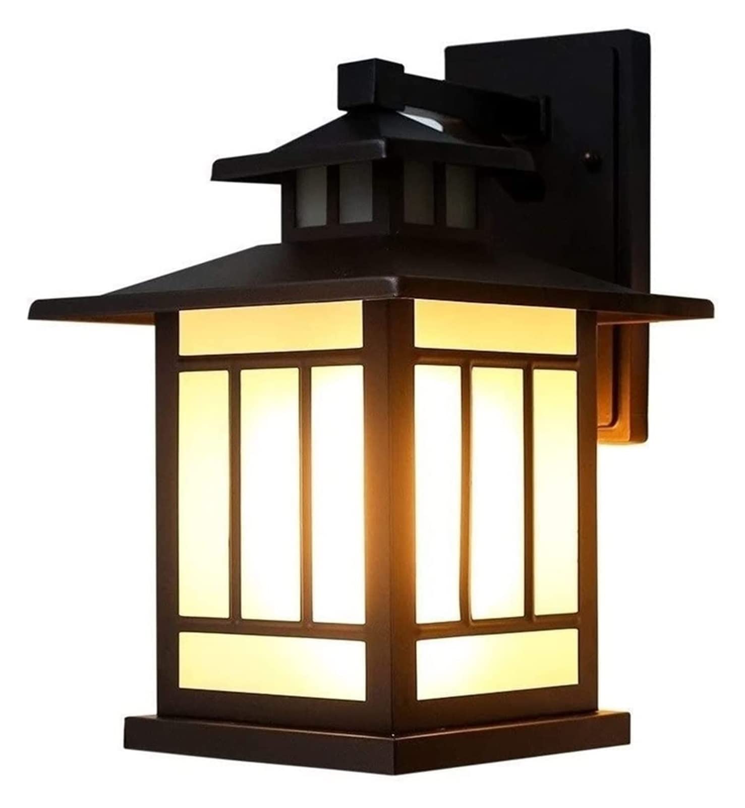 Vintage Waterproof Outdoor Wall Light - Rustproof Aluminum Porch Lamp with E27 Socket - American Farmhouse Style Exterior Sconce for Patio, Garden, Villa & Front Door Lighting