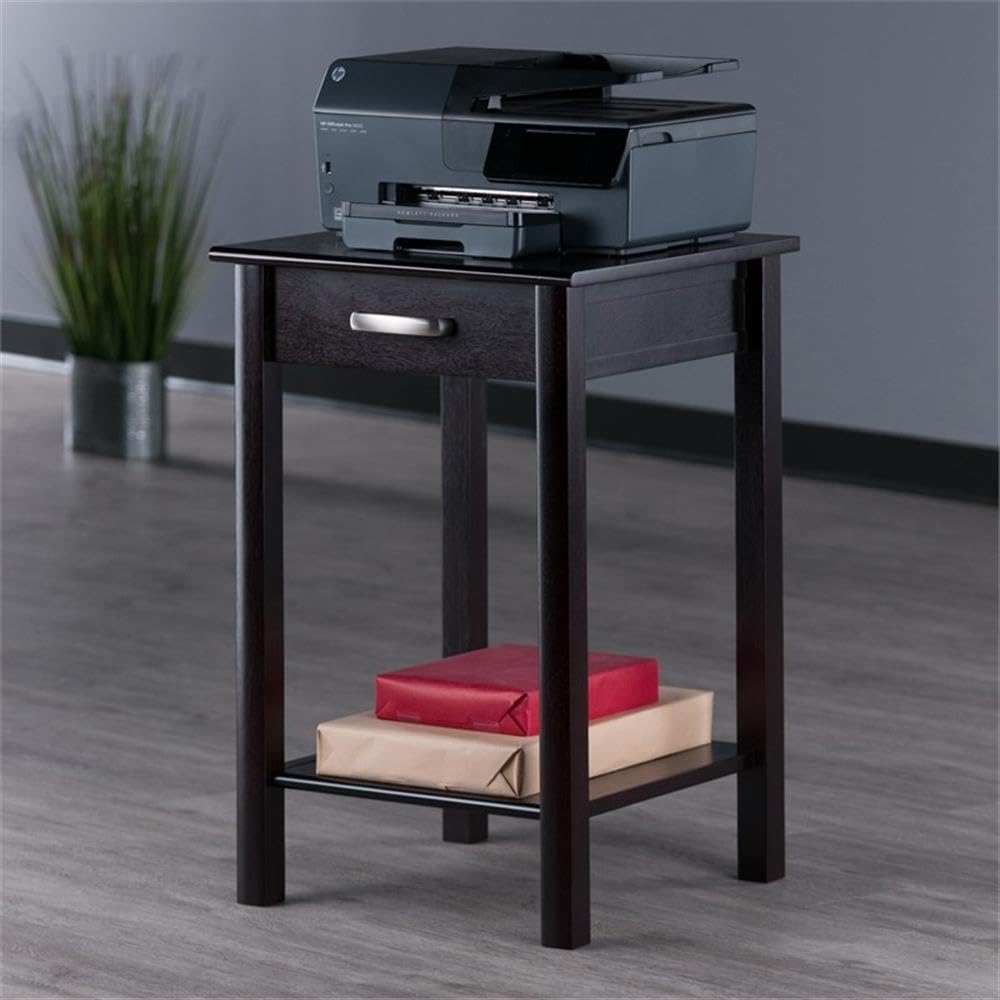Winsome Liso Home Office End Table in Espresso Finish - Perfect for Living Room, Bedroom, or Workspace Decor