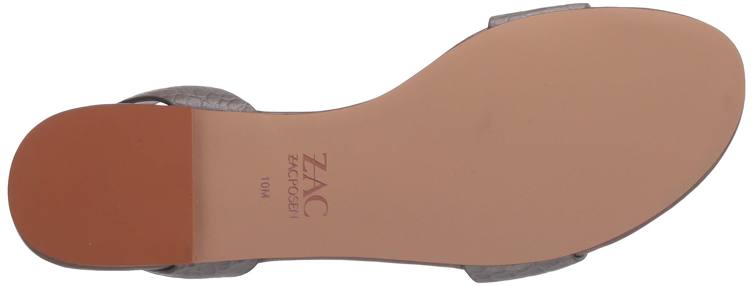 Zac Posen Women's Comfortable Flat Sandals with Adjustable Velcro Ankle Strap - Slip On Mule Shoes for Casual Wear, Beach & Summer Outfits