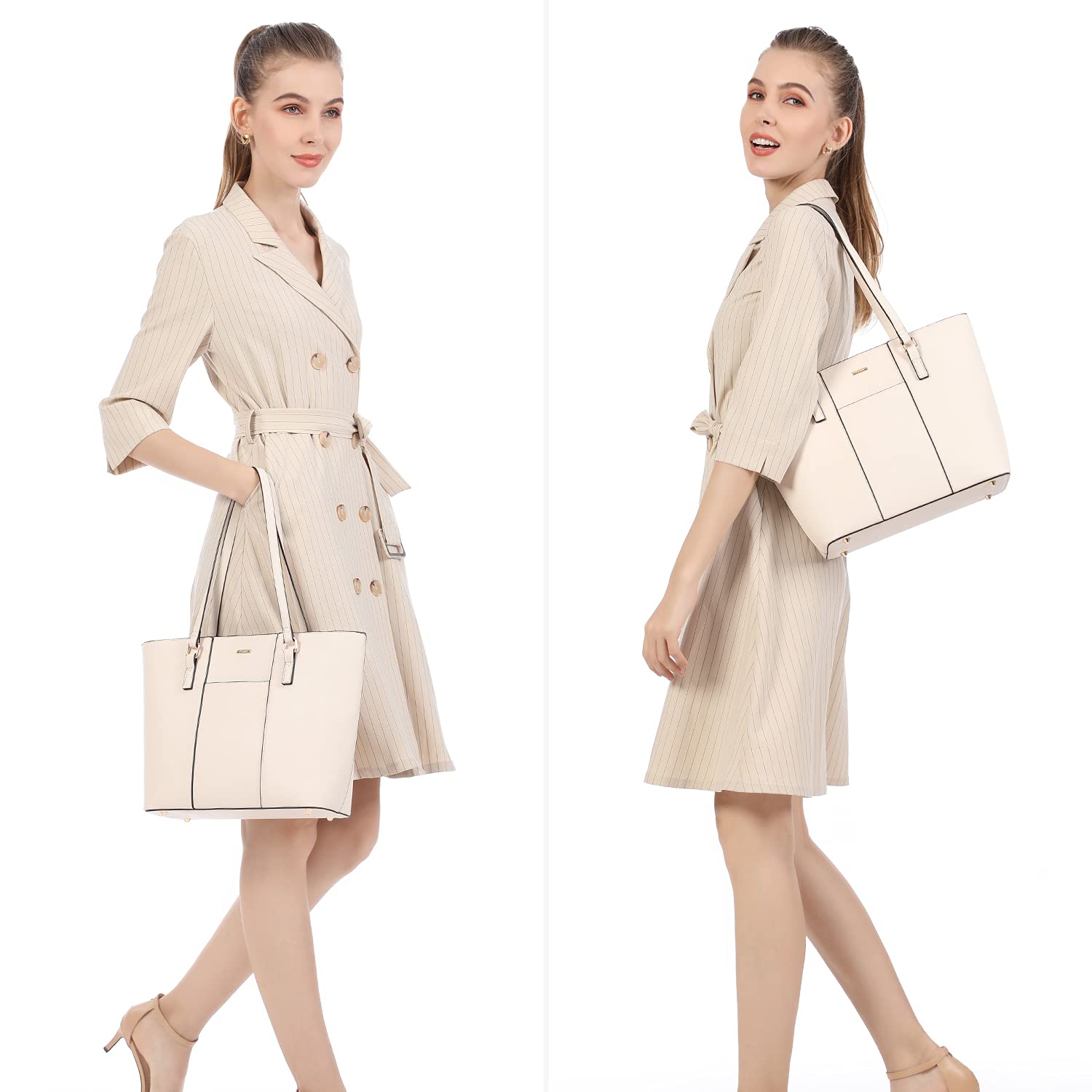 LOVEVOOK Women's Fashion Handbags Set - 3 Piece Tote & Shoulder Bags for Work, Travel & Daily Use | Stylish Purses for Women | Perfect Gift for Her