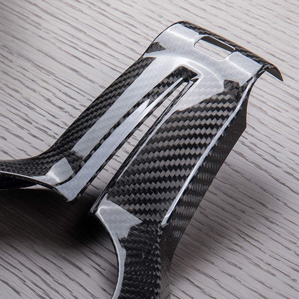 Genuine Carbon Fiber Center Console Button Cover Trim for BMW M2 2016-2020, M3 2014-2018, M4 2014-2019 - Premium Interior Accessories & Wheel Decor Frame - Perfect for Car Enthusiasts & Luxury Vehicle Upgrades