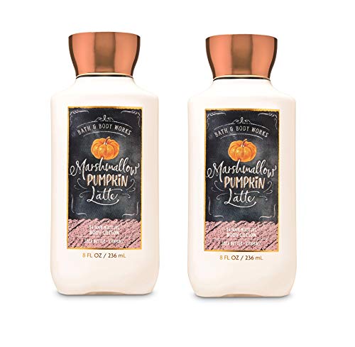 Bath and Body Works Marshmallow Pumpkin Latte Body Lotion 2-Pack - 8 Oz Each | Ultra Hydrating & Smooth Formula for Fall Skincare | Perfect for Daily Moisturizing & Gift Giving