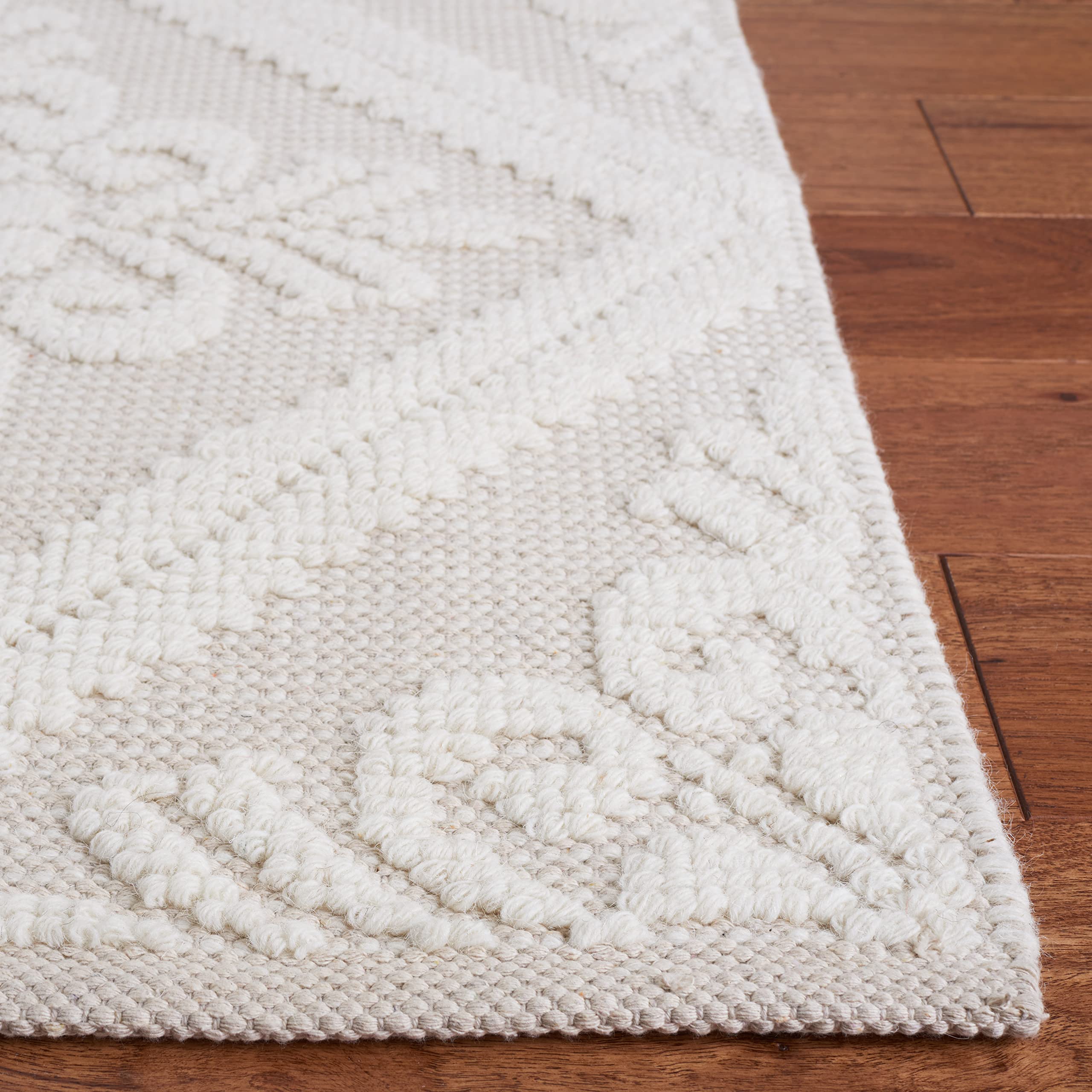 SAFAVIEH Vermont Collection 6'x6' Ivory Wool & Cotton Area Rug VRM101A - Handmade Premium Rug for Living Room, Dining Room, Bedroom & Home Decor