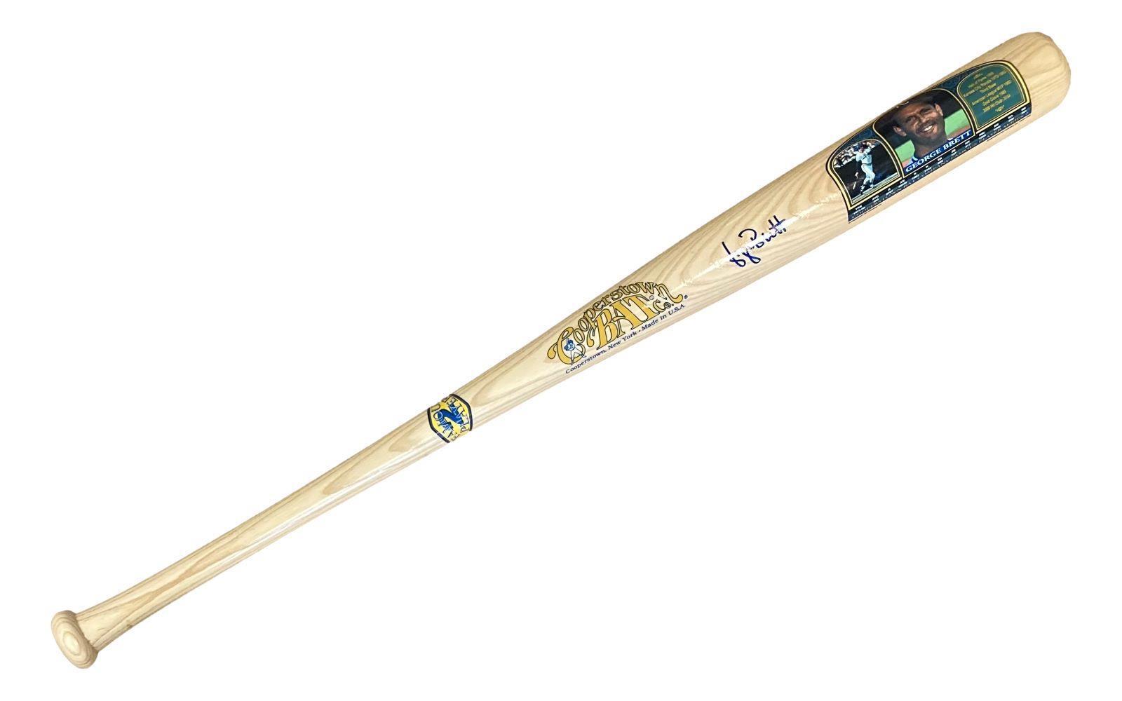 George Brett Autographed Cooperstown Baseball Bat #656 - Kansas City Royals Legend - Perfect for Collectors, Fans & Sports Memorabilia Displays