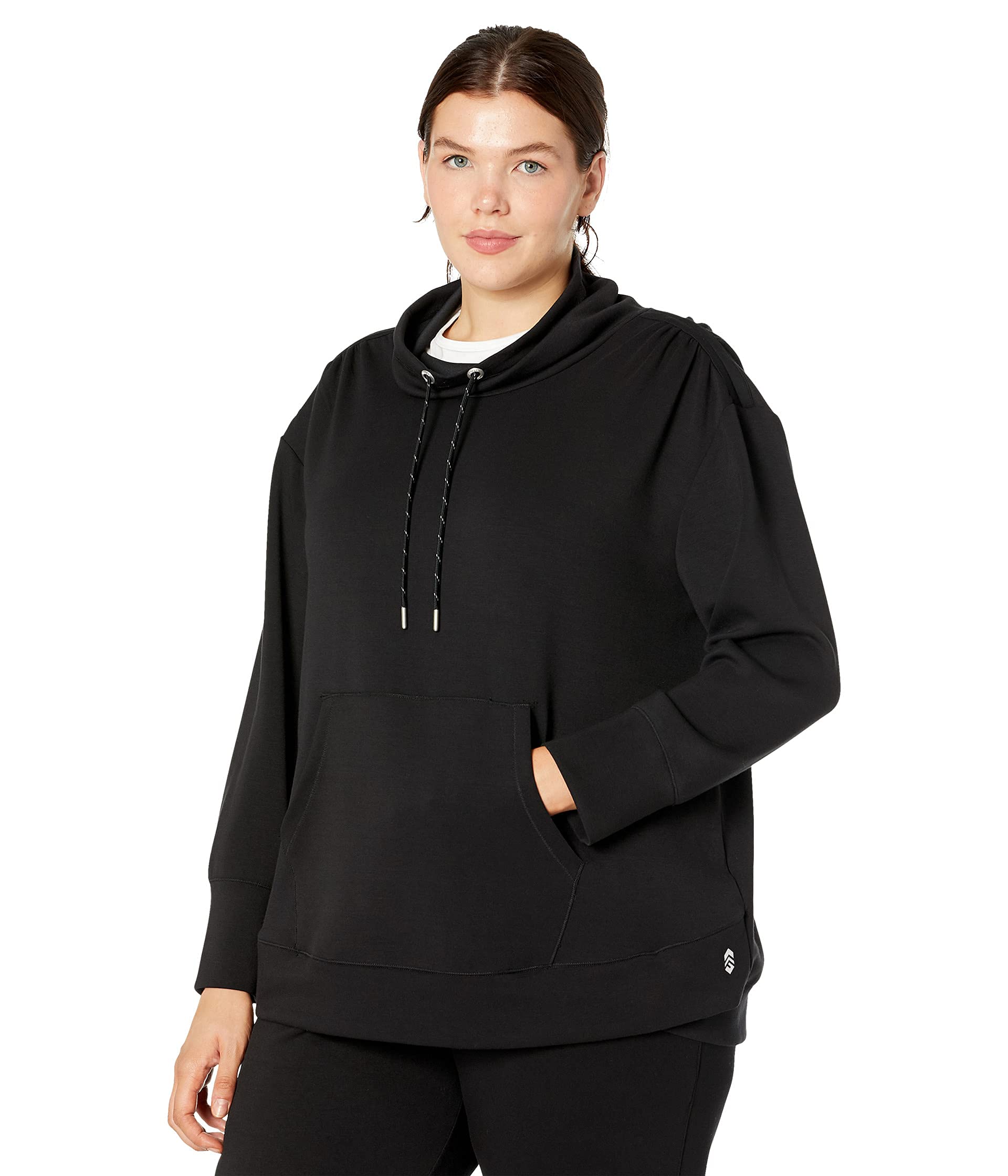 Free Country Plus Size Lush Shirred Tunic Top for Women - Flowy Casual & Dressy Blouse for Work, Date Night & Everyday Wear