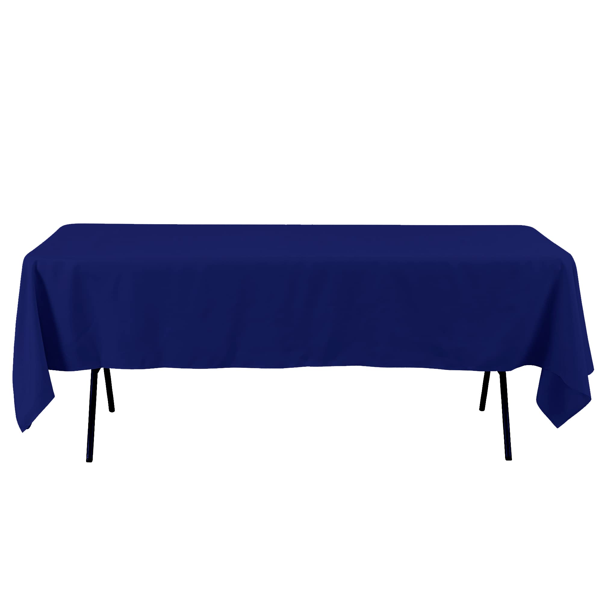 Elegant Rectangle Polyester Tablecloth - Machine Washable Royal Blue Table Cover for 6ft Tables (60