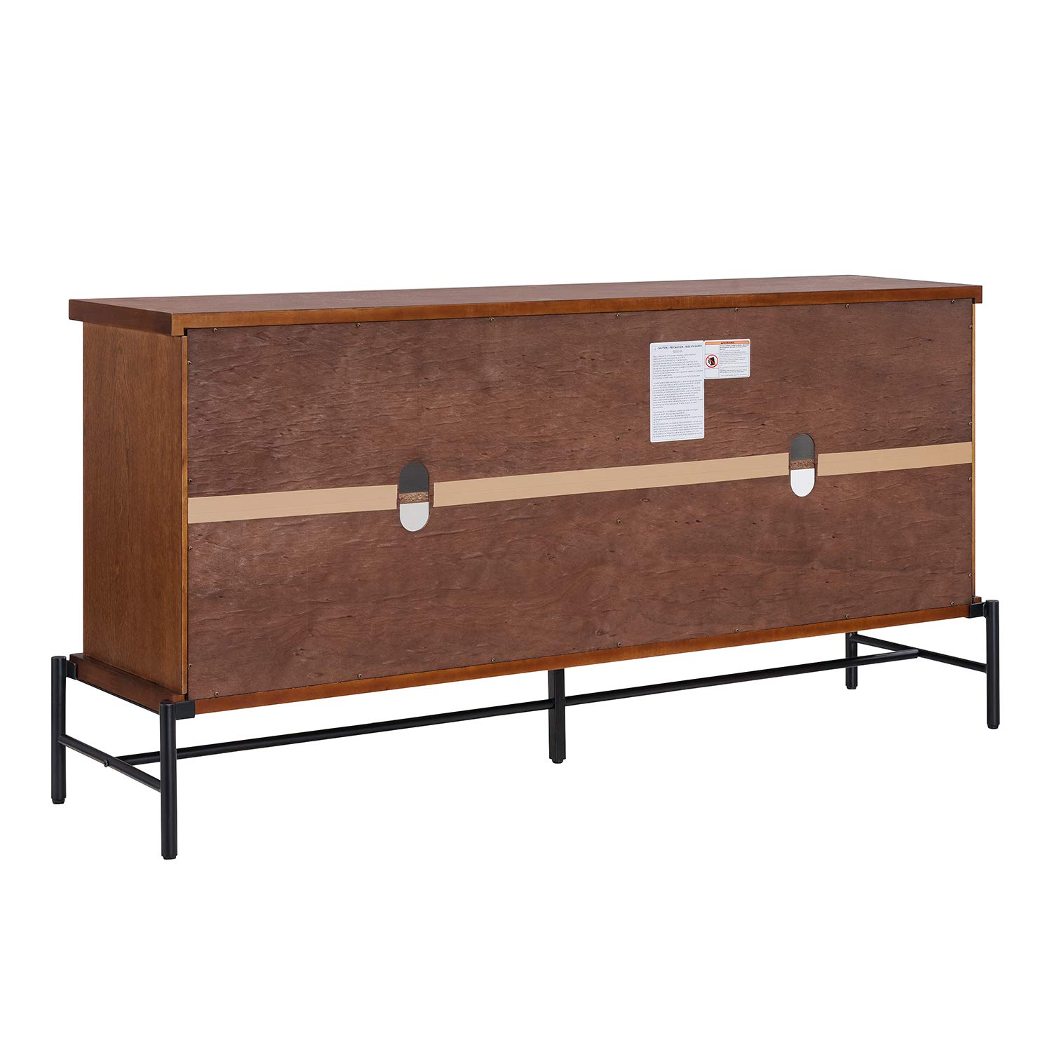 SEI Furniture Chalford TV Stand Sideboard Cabinet - Black Modern Entertainment Center for Living Room, Bedroom & Home Theater Storage