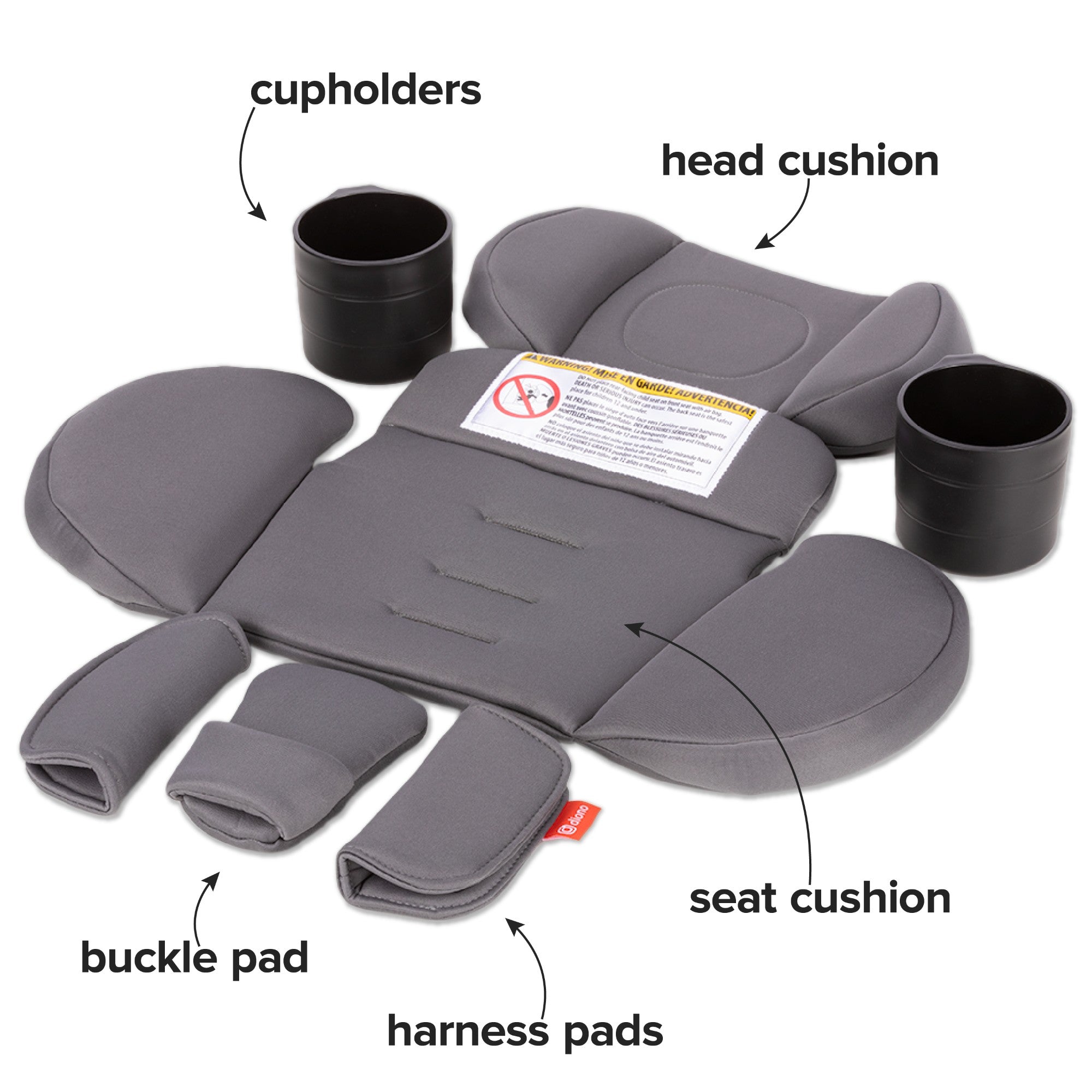 Diono Radian 3R All-in-One Convertible Car Seat Travel Kit for Airplane & Road Trips - Safe & Comfortable for Toddlers 1-7 Years Old | Perfect for Family Vacations & Daily Commutes