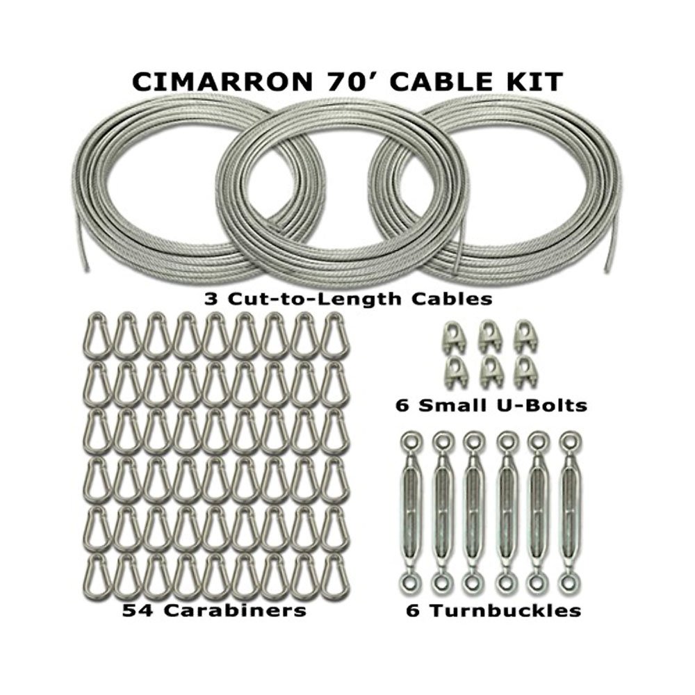 Cimarron Sports 70-Foot Cable Kit for Strength Training & Fitness - Perfect for Home Gym, CrossFit, and Athletic Conditioning