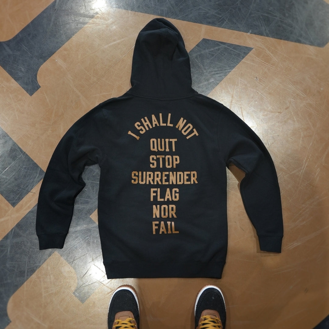 ANTHEM HOODIE - Black & Brown Pullover Sweatshirt for Men & Women | Cozy Casual Wear for Street Style, Gym, and Outdoor Activities