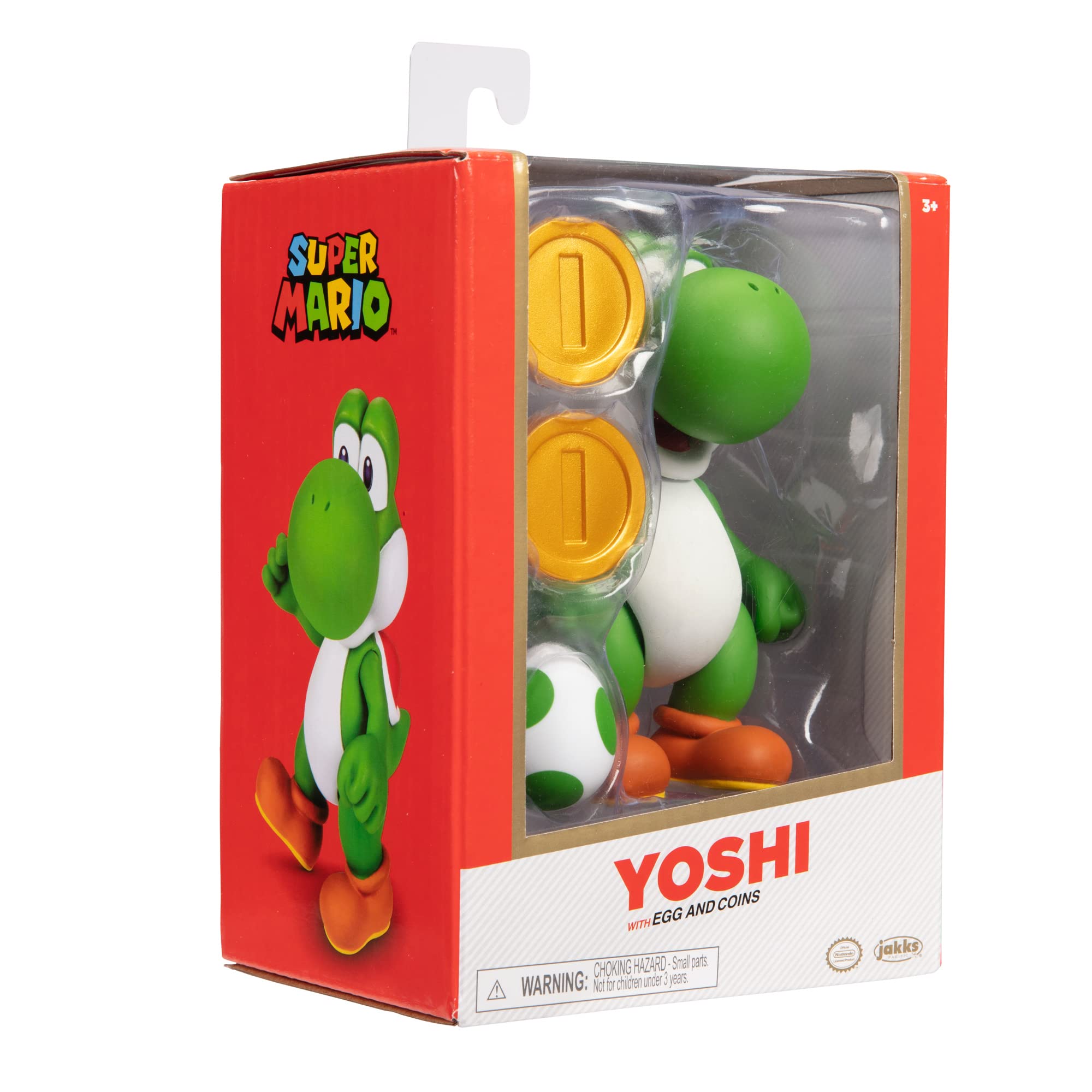 Nintendo Super Mario Yoshi with Egg Collectible Figure - 10cm Tall - Limited Edition - Perfect for Display, Gaming Room Decor, and Gift for Mario Fans