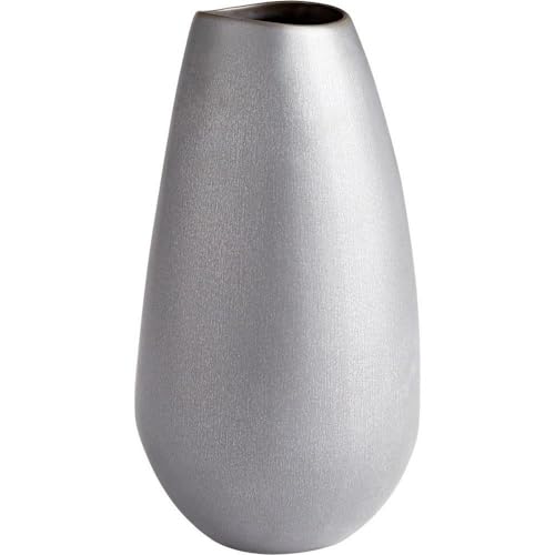 Cyan Design 10527 Sharp Slate 12 Inch Modern Ceramic Vase - Perfect for Home Decor, Wedding Centerpieces & Office Tabletop Arrangements