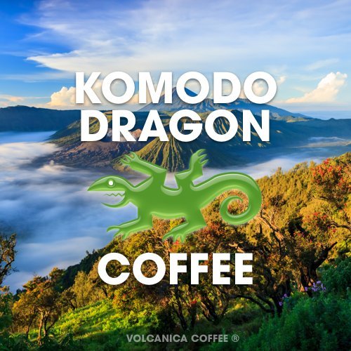 Premium Komodo Dragon Coffee - 100% Pure Flores Ground Medium Roast - Fresh Roasted 5 lb Bag - Perfect for Home Brewing, Office Use & Gourmet Gifting