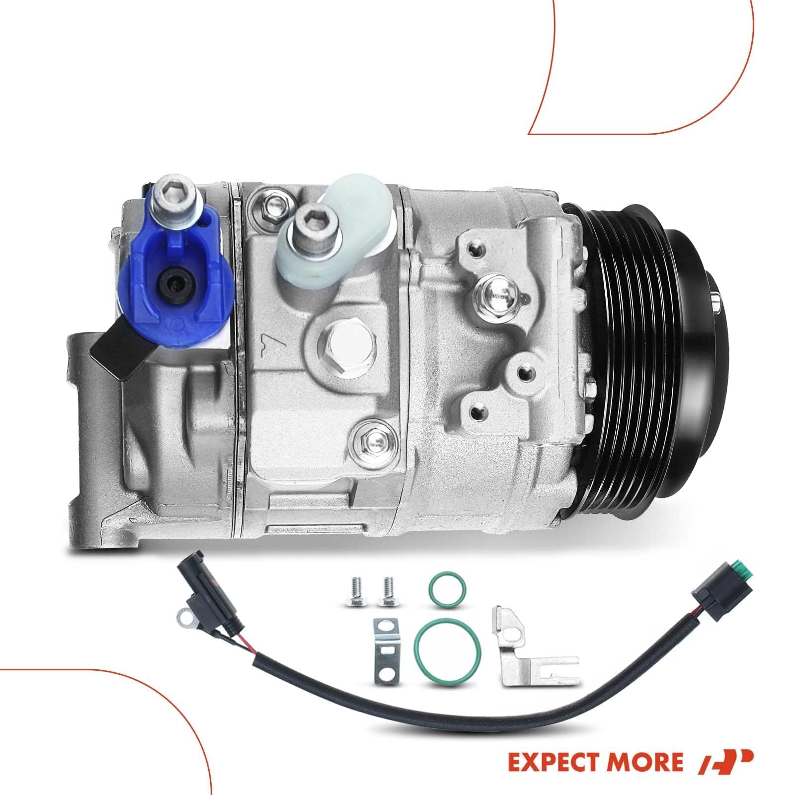 Premium AC Compressor with Clutch for Mercedes-Benz C230 C320 CLK320 CLK350 E300 E350 G500 G550 - Compatible with C-Class, CLK-Class, E-Class, G-Class & S-Class - Perfect for Summer Cooling & Car AC System Repair