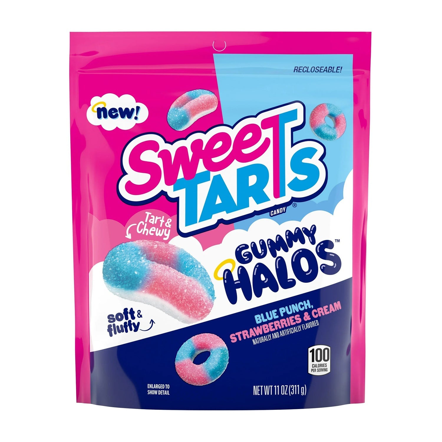 Ferrara Sweetarts Gummi Halos Candy - 11oz Resealable Bag | Sour & Sweet Gummy Treats for Parties, Halloween & Movie Nights