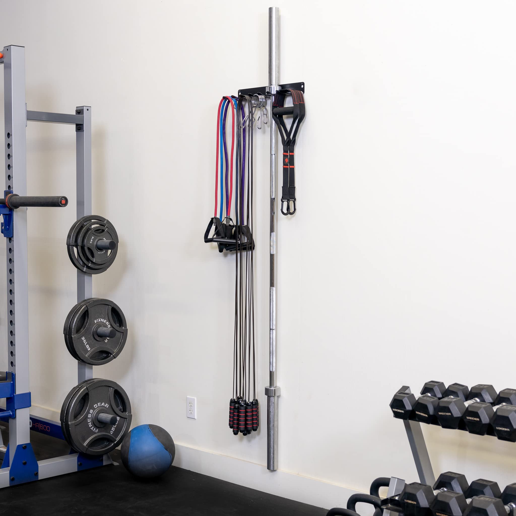 StoreYourBoard Heavy Duty Wall Mount Gym Equipment Organizer - Metal Storage Rack for Workout Bands, Jump Ropes, Yoga Mats & Foam Rollers | Perfect for Home Gym, Garage Fitness Equipment Organization & Small Space Workout Storage