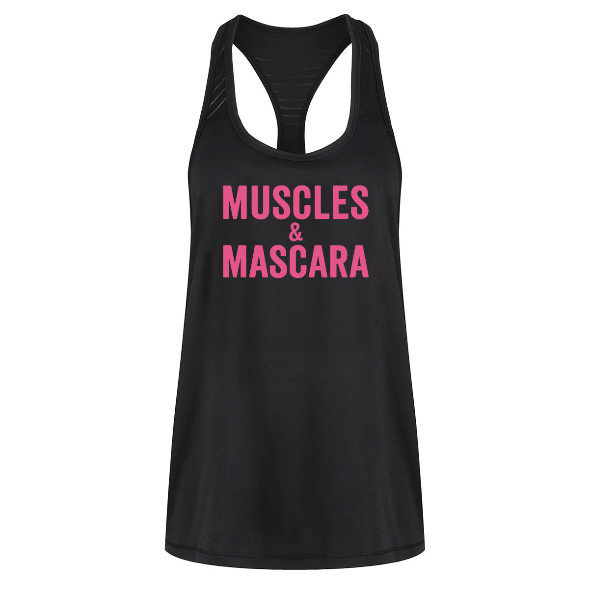 Muscles & Mascara Mesh Racerback Vest for Women - Breathable Workout Tank Top for Gym, Yoga & Running - Stylish Athletic Wear